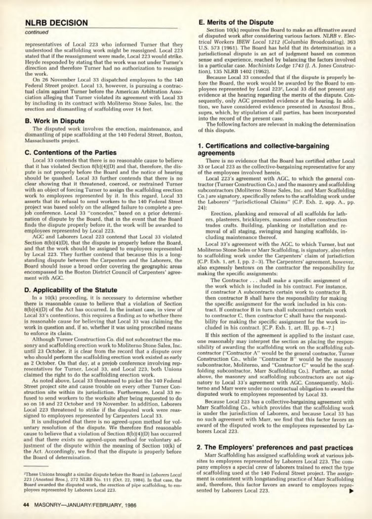 Masonry Magazine February 1986 Page. 44
