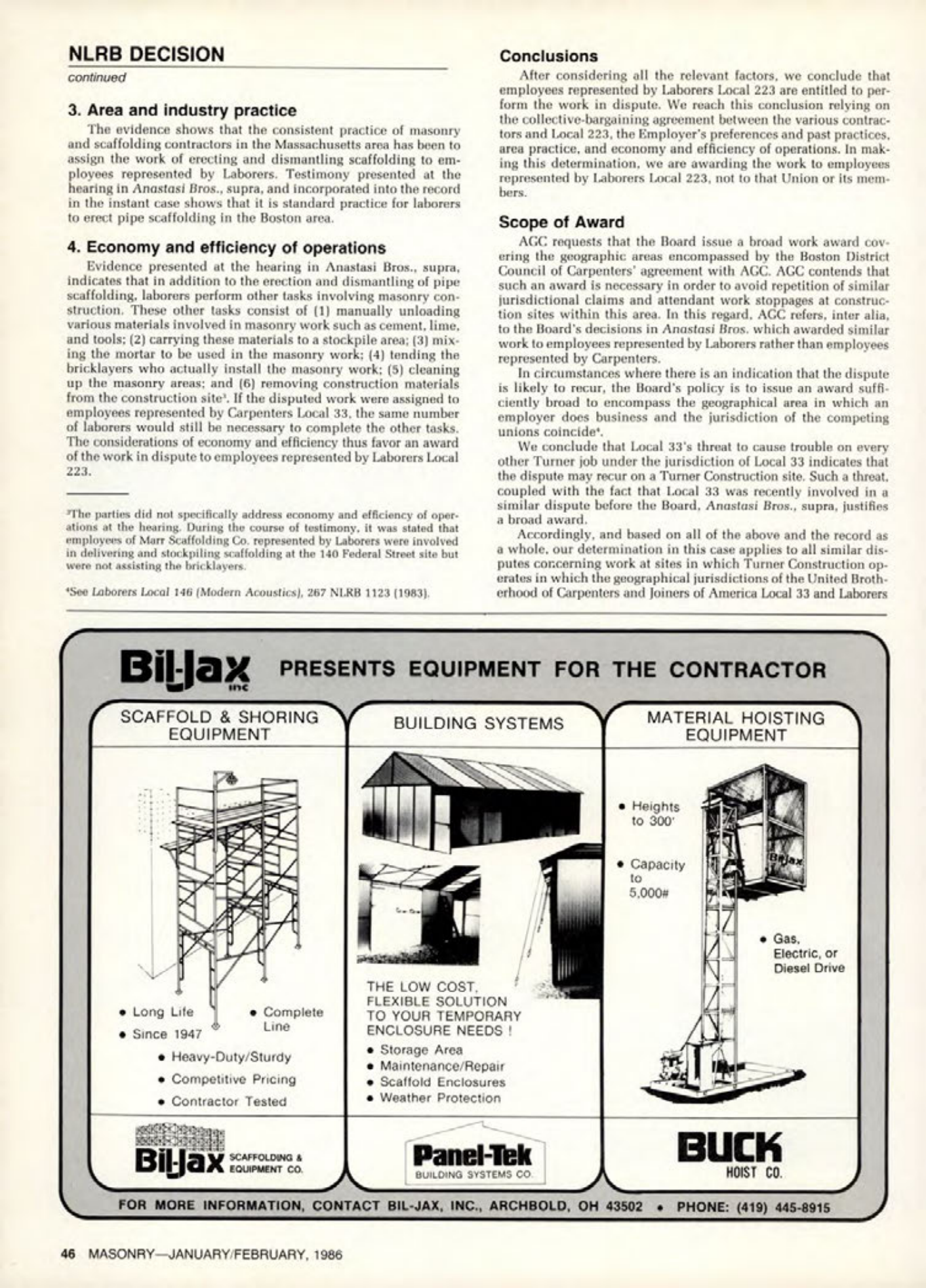 Masonry Magazine February 1986 Page. 46