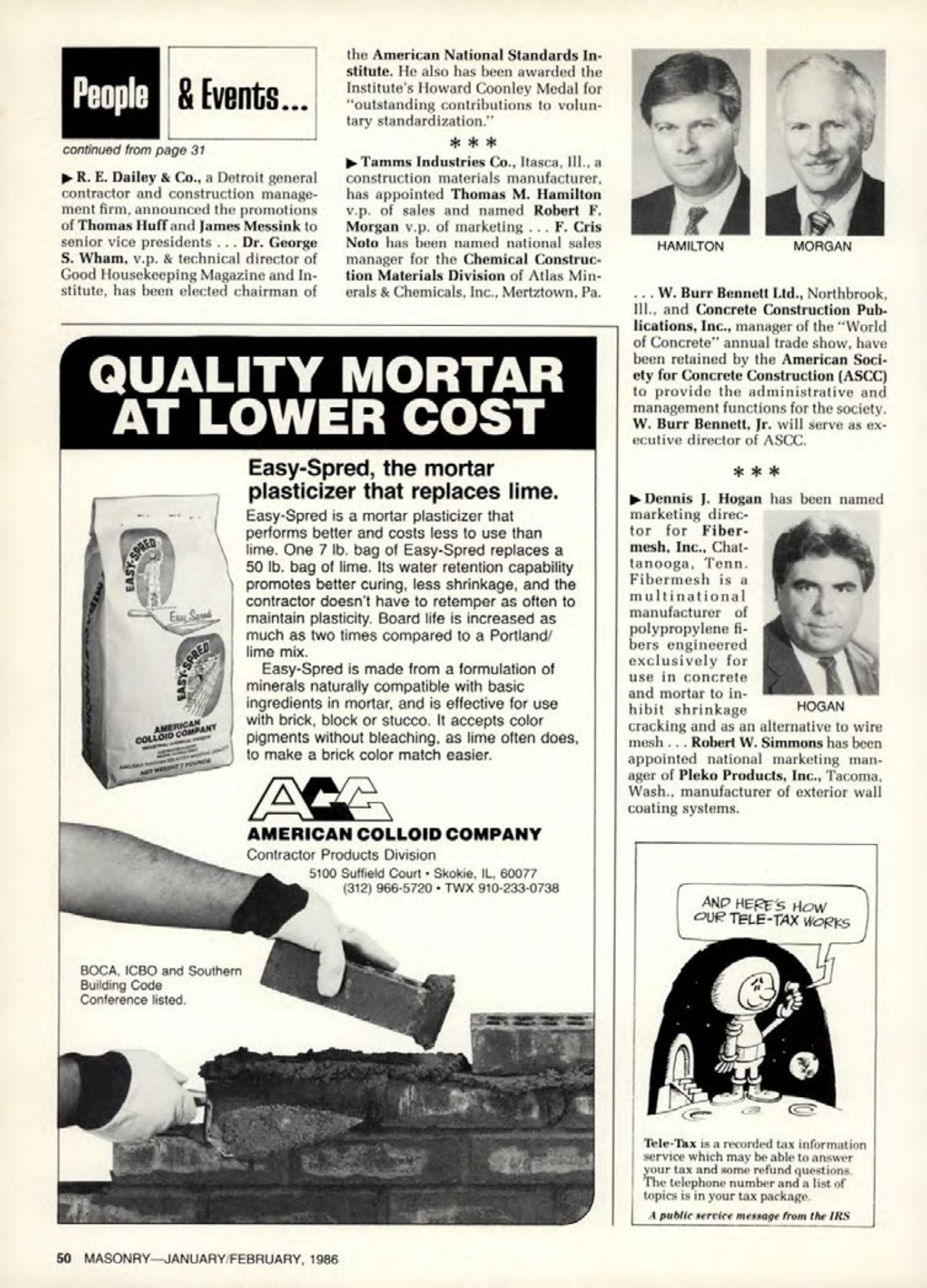 Masonry Magazine February 1986 Page. 50