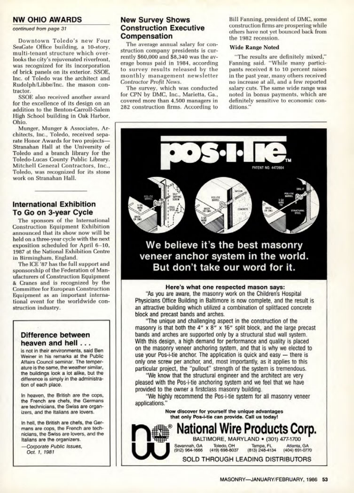 Masonry Magazine February 1986 Page. 53