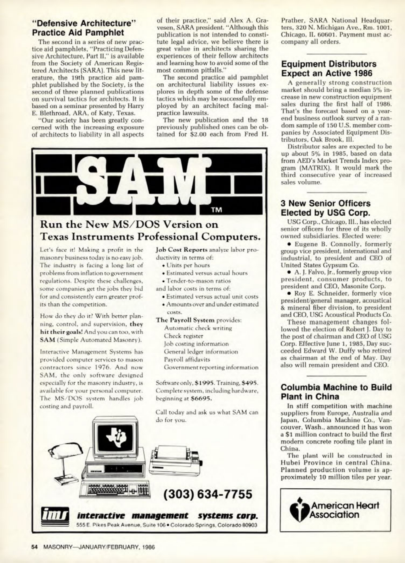 Masonry Magazine February 1986 Page. 54
