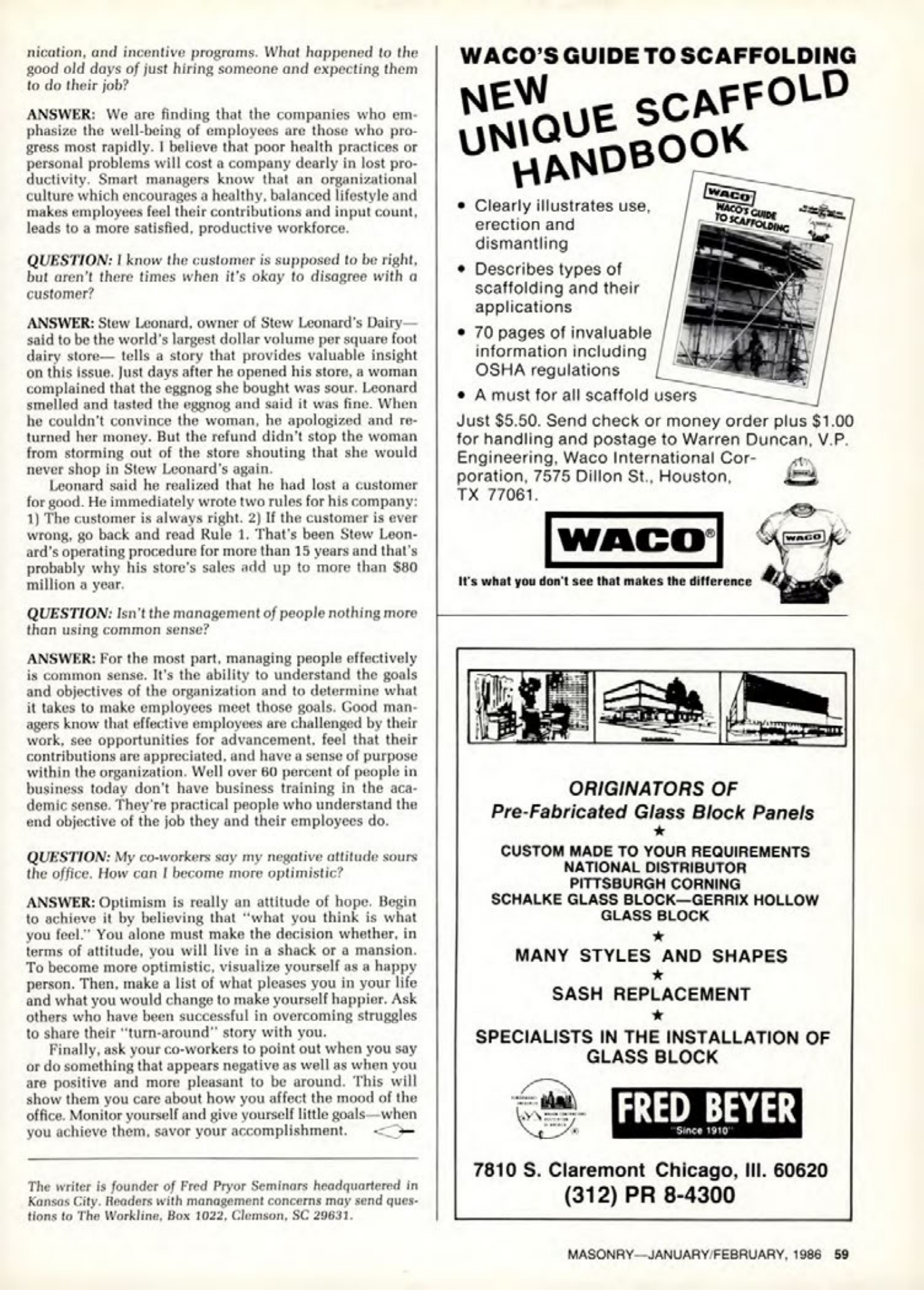 Masonry Magazine February 1986 Page. 59