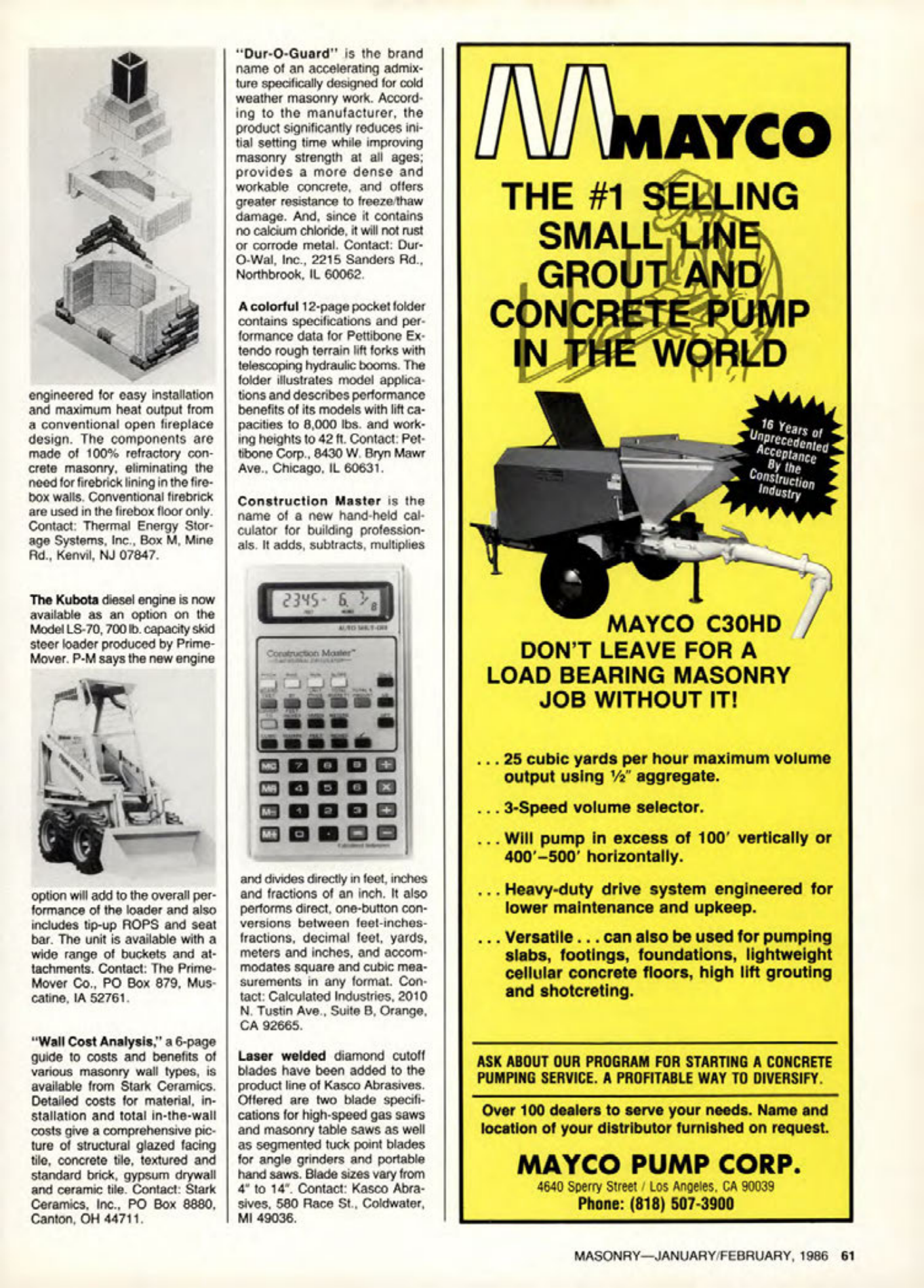 Masonry Magazine February 1986 Page. 61