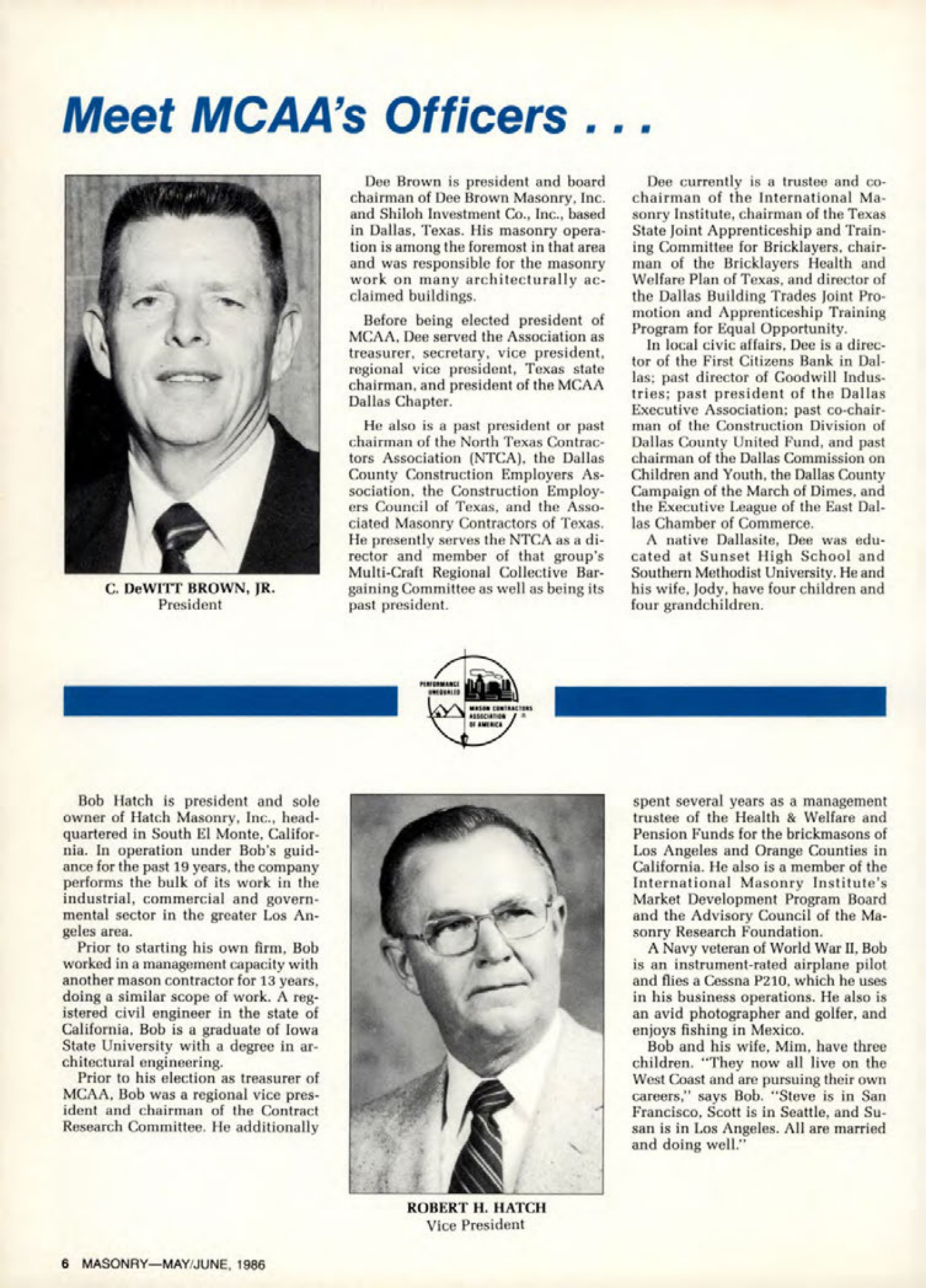 Masonry Magazine June 1986 Page. 6