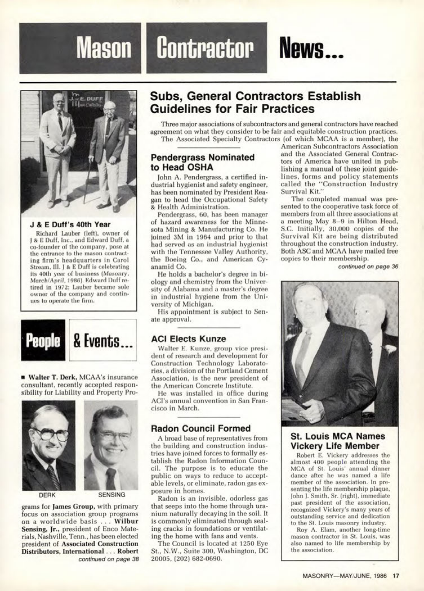 Masonry Magazine June 1986 Page. 17