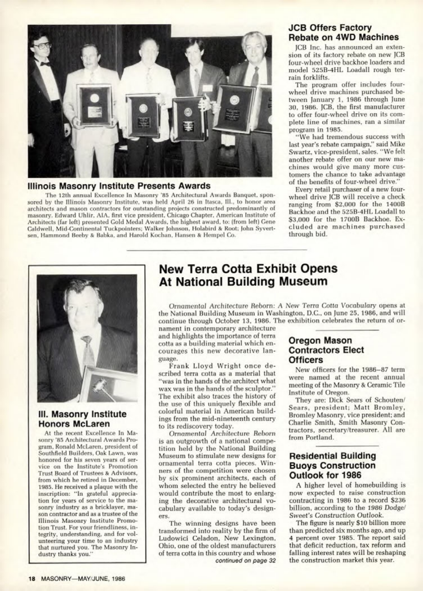 Masonry Magazine June 1986 Page. 18