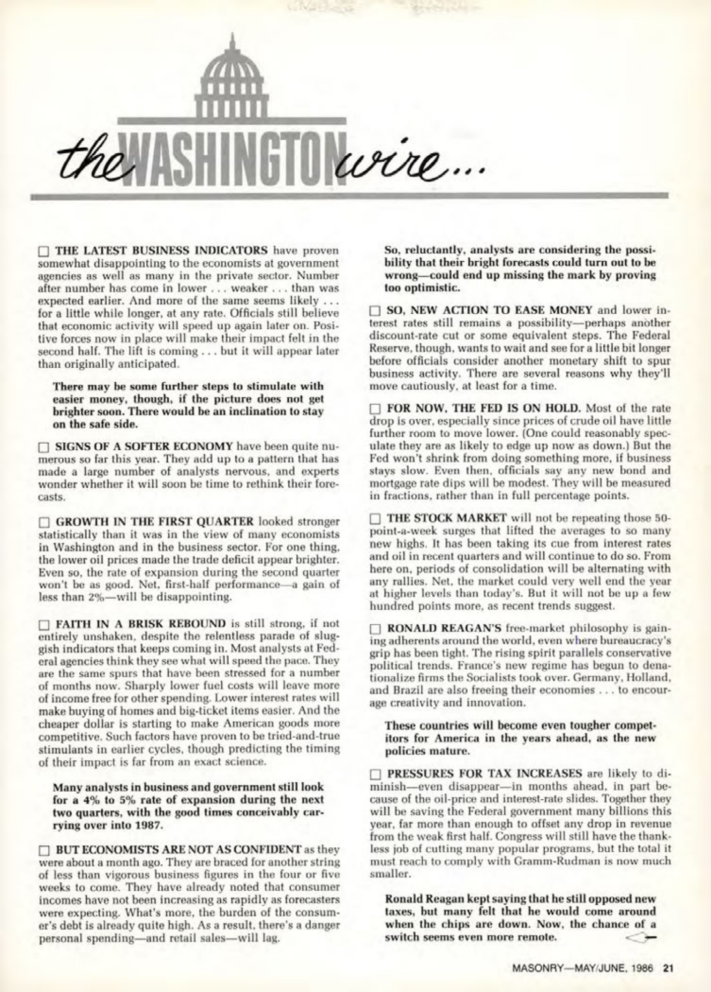 Masonry Magazine June 1986 Page. 21