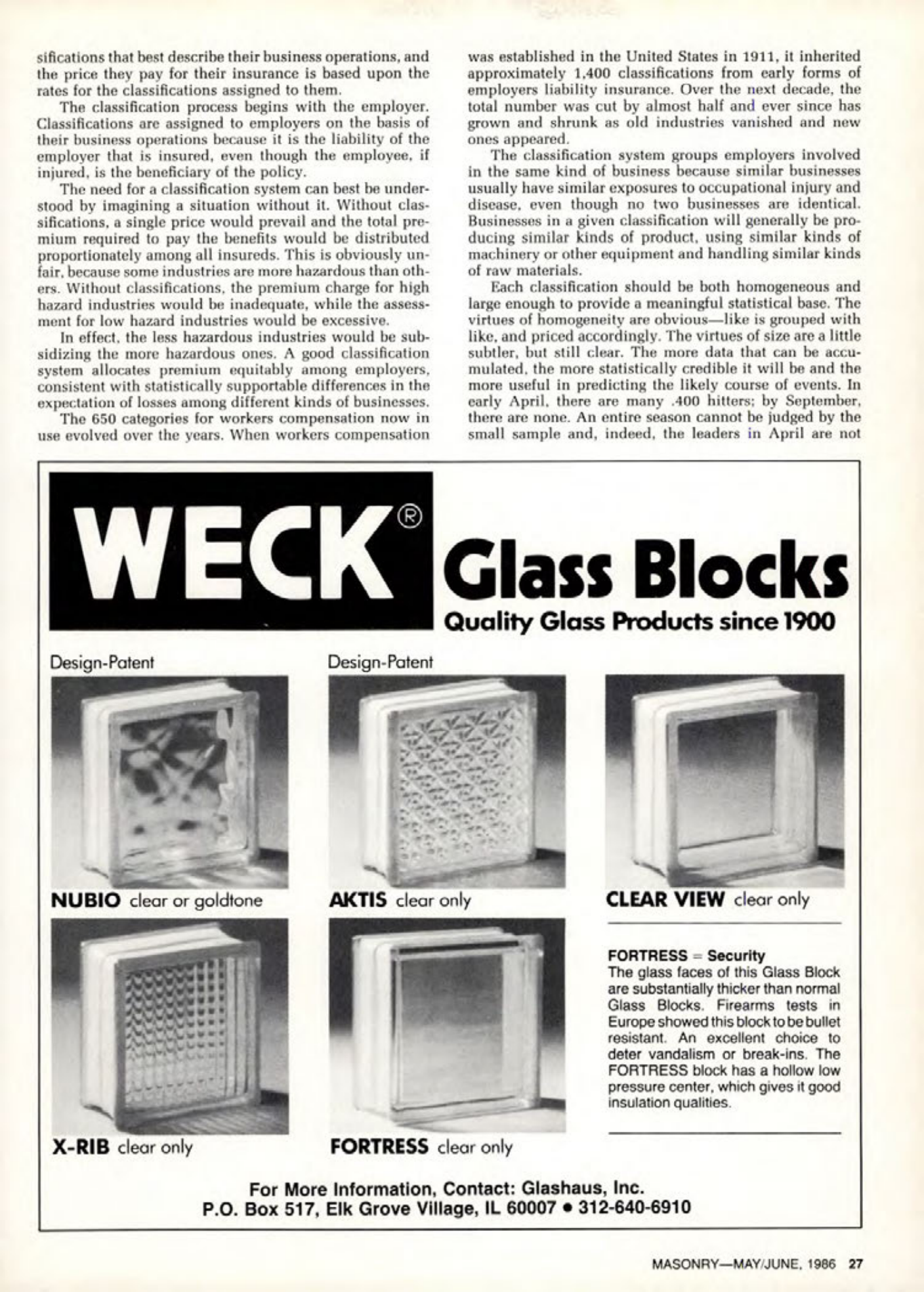 Masonry Magazine June 1986 Page. 27