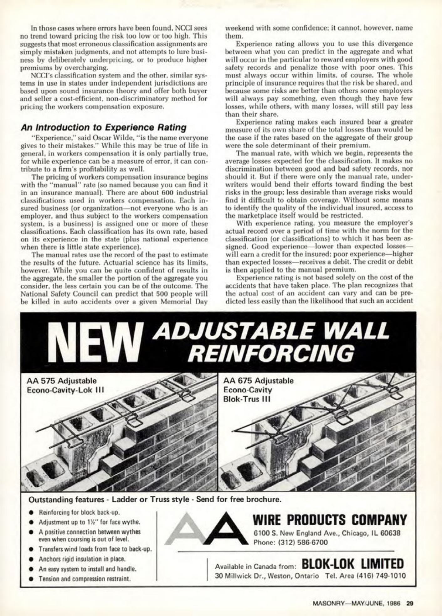 Masonry Magazine June 1986 Page. 29
