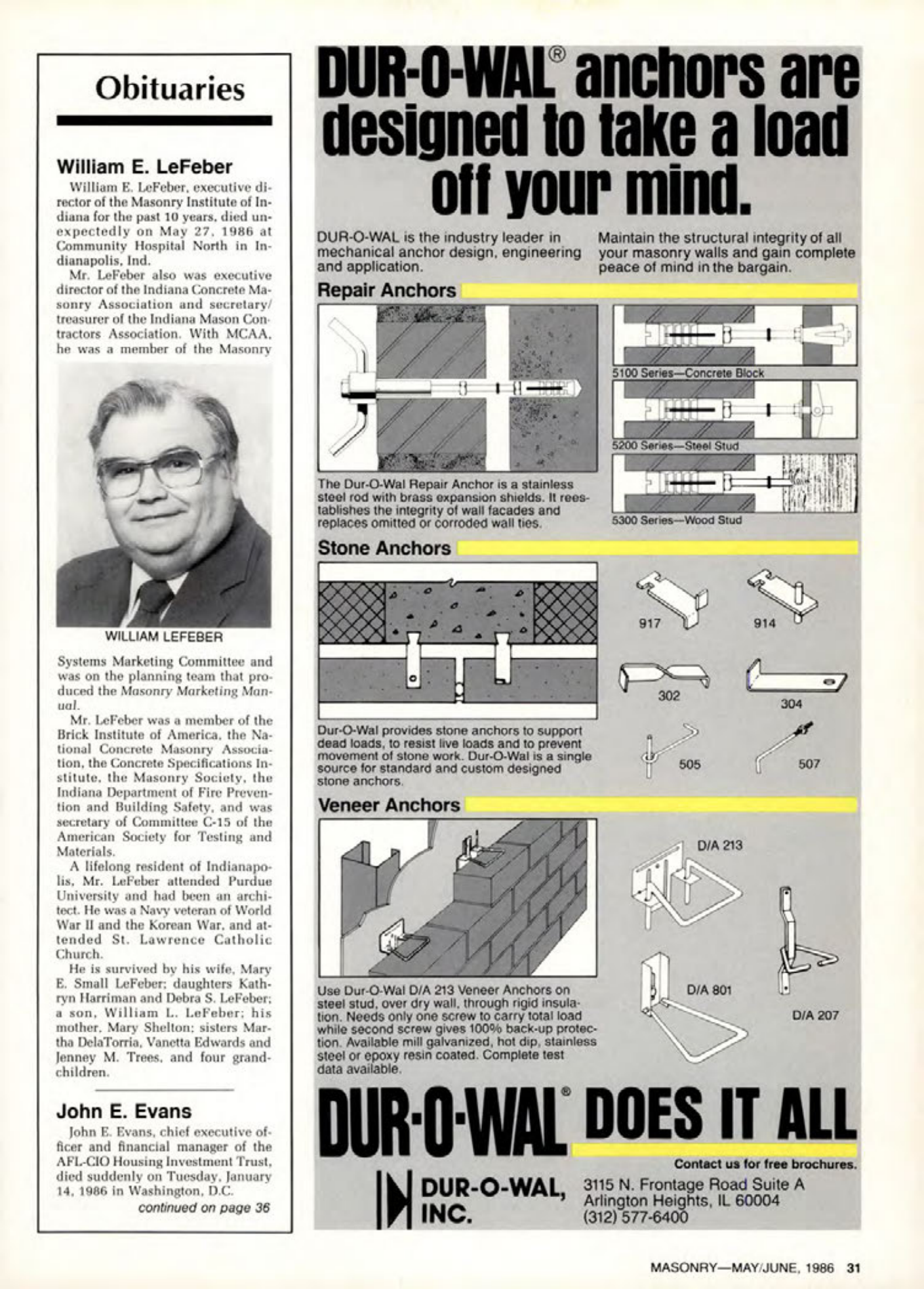 Masonry Magazine June 1986 Page. 31