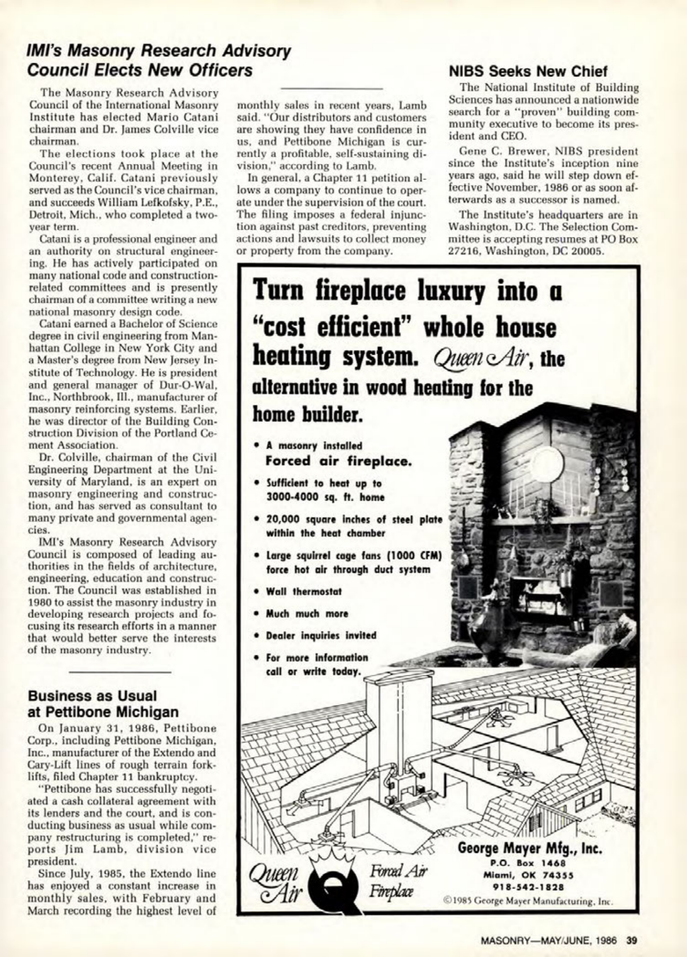 Masonry Magazine June 1986 Page. 39