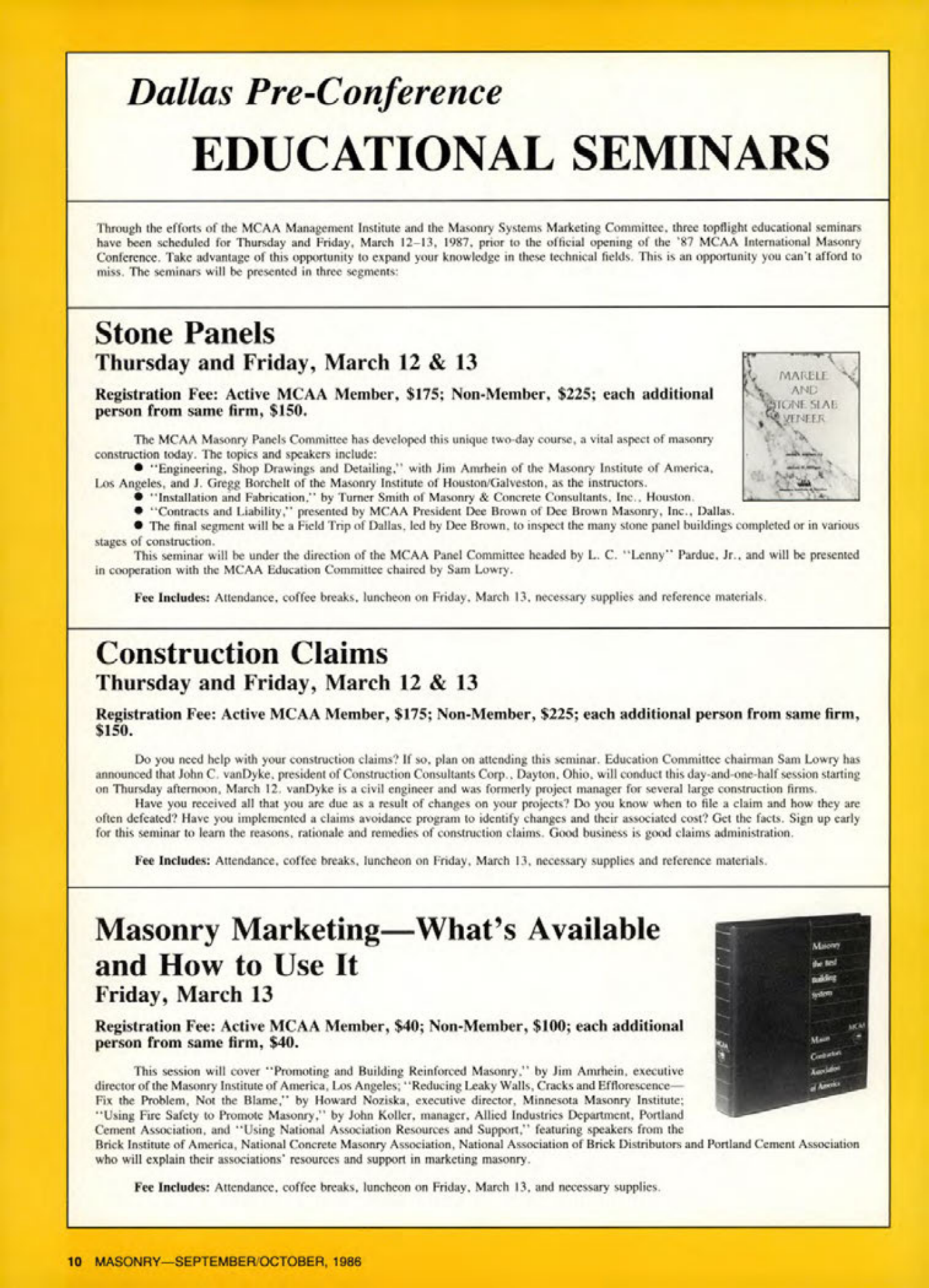 Masonry Magazine October 1986 Page. 10