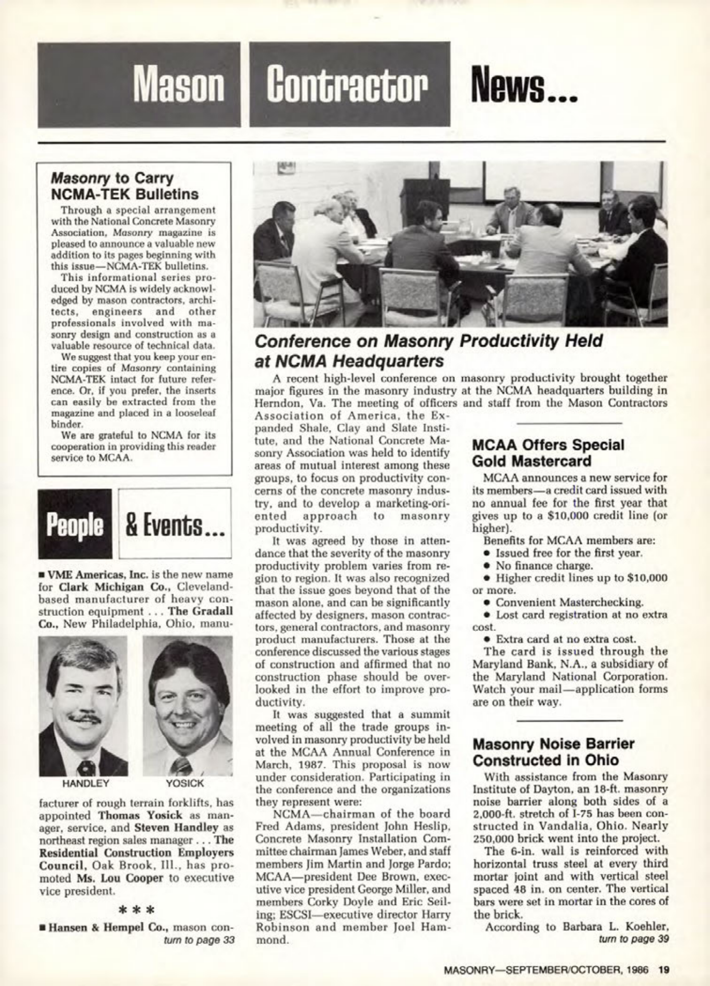 Masonry Magazine October 1986 Page. 19