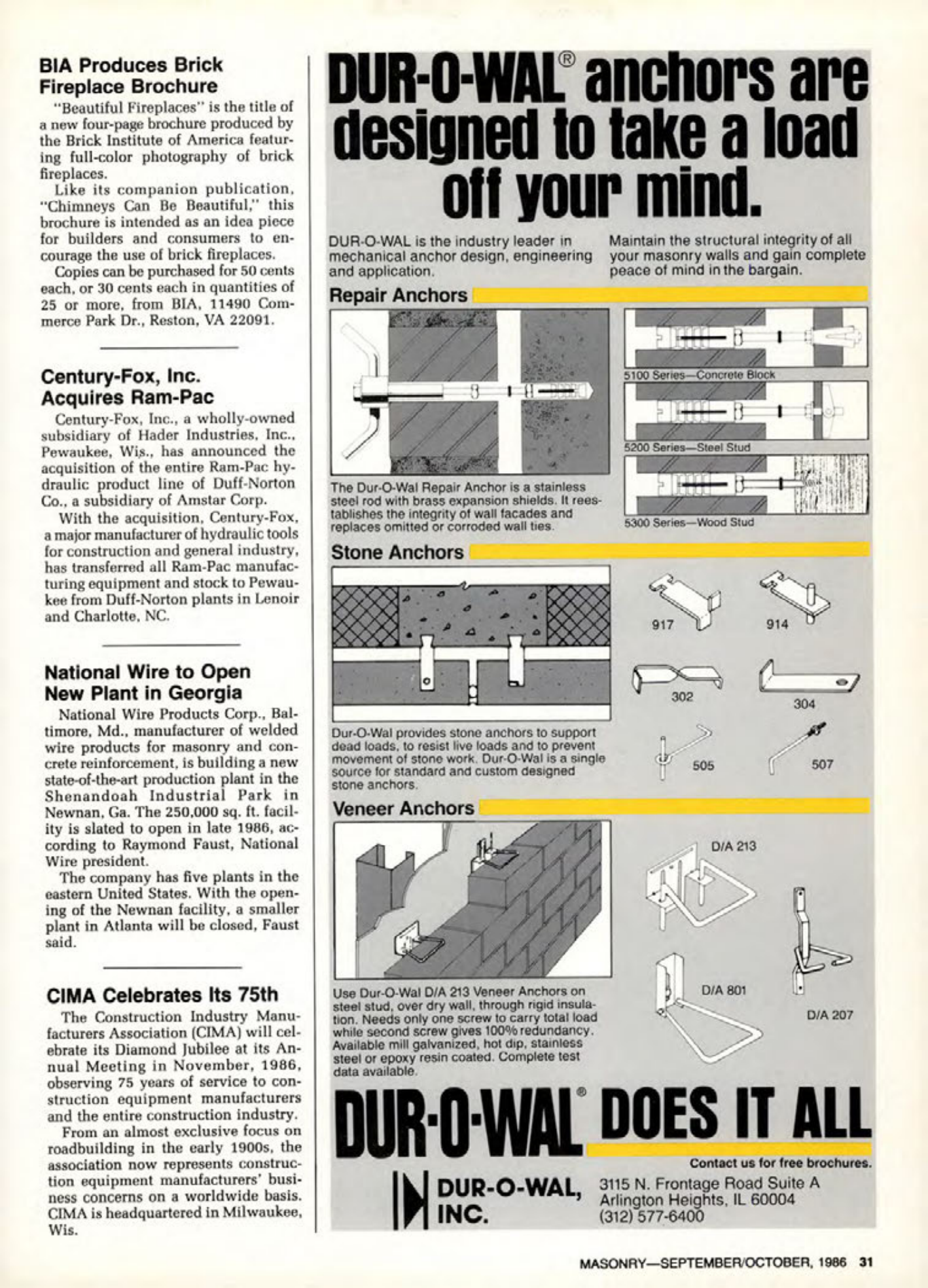 Masonry Magazine October 1986 Page. 33