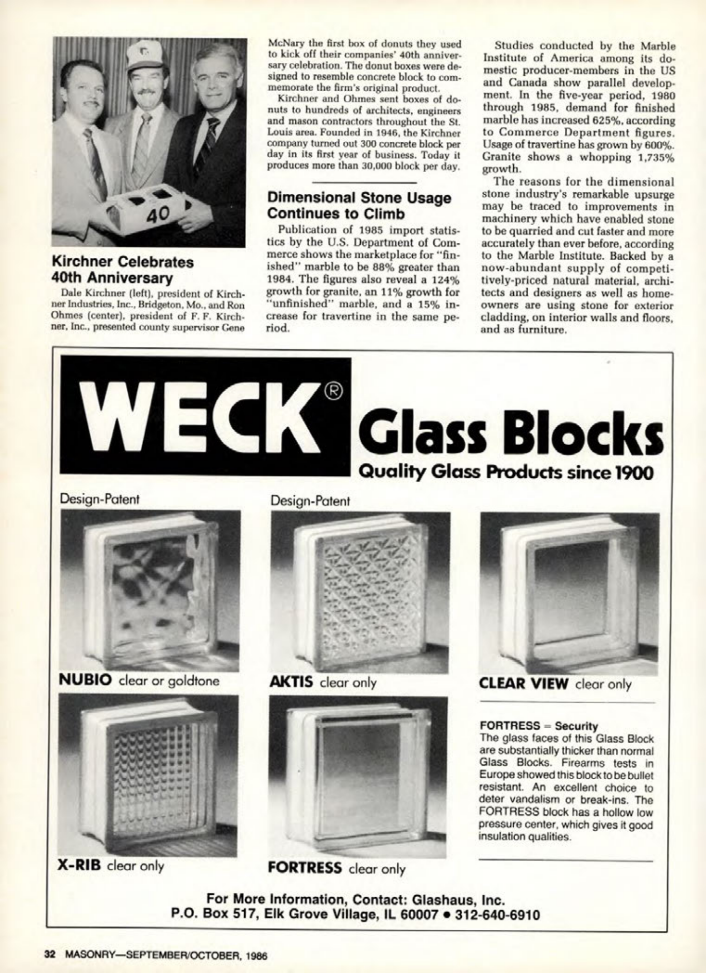 Masonry Magazine October 1986 Page. 34