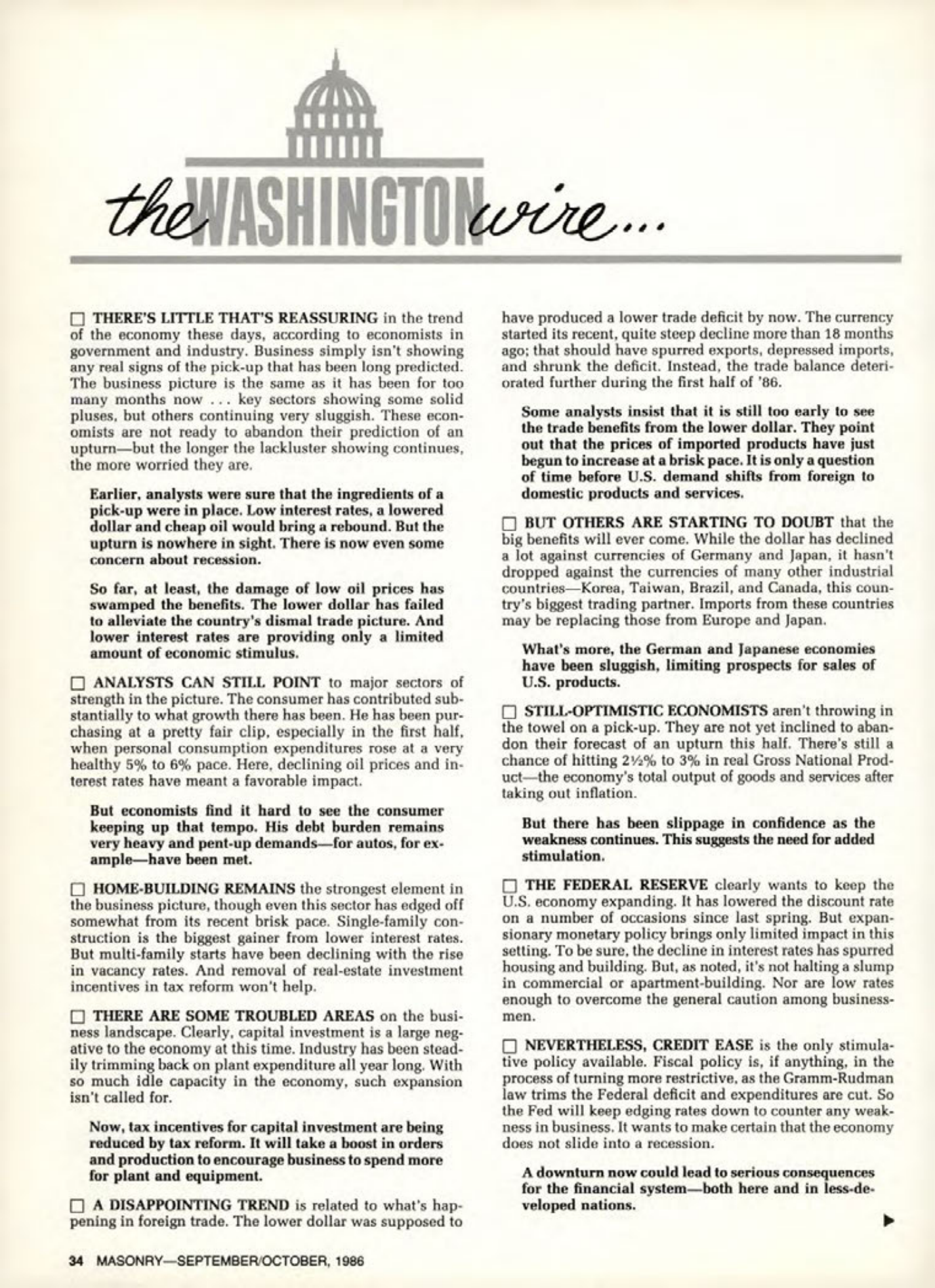 Masonry Magazine October 1986 Page. 36