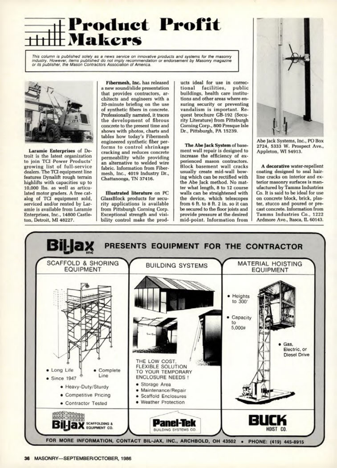 Masonry Magazine October 1986 Page. 38