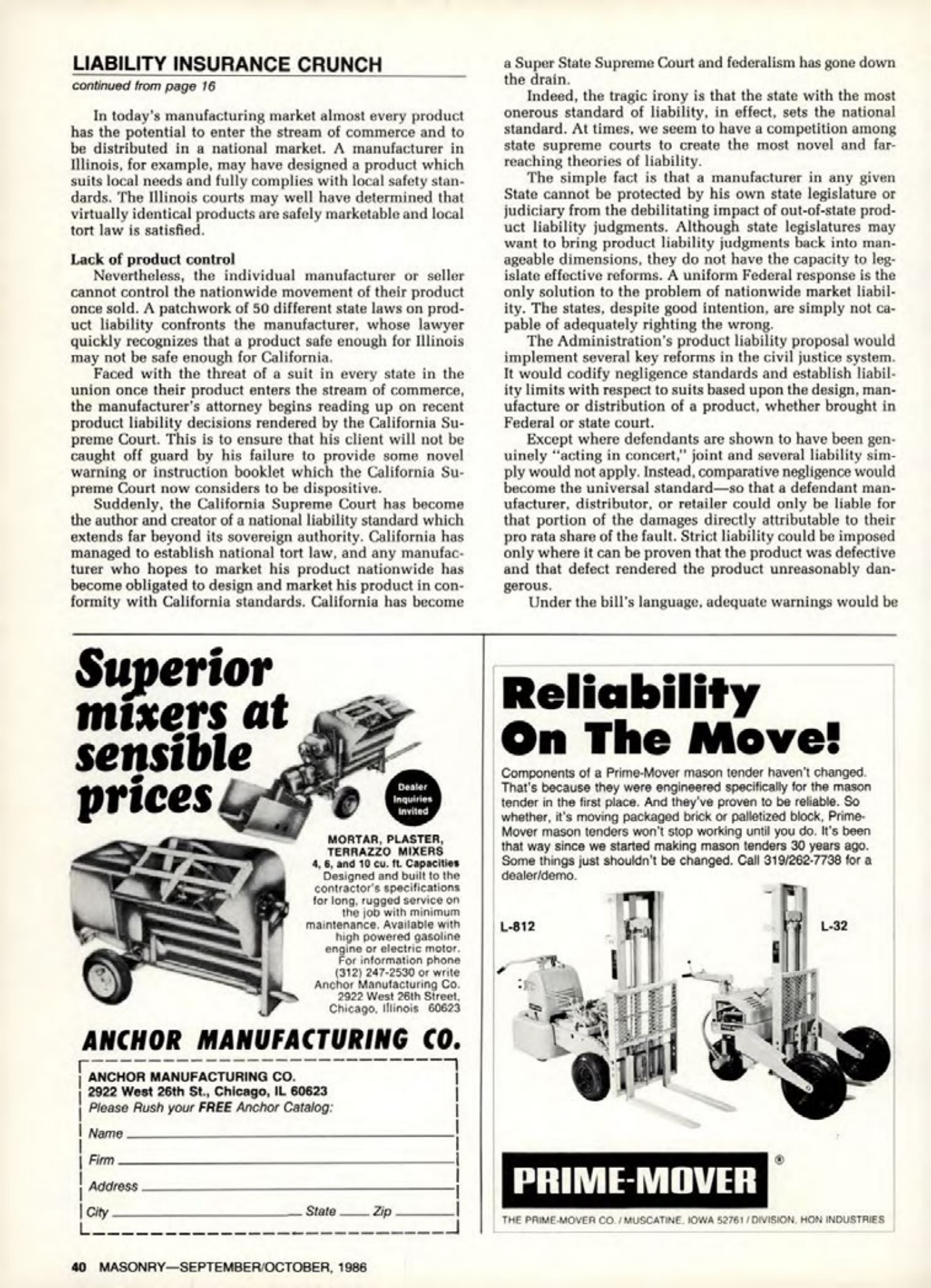 Masonry Magazine October 1986 Page. 42