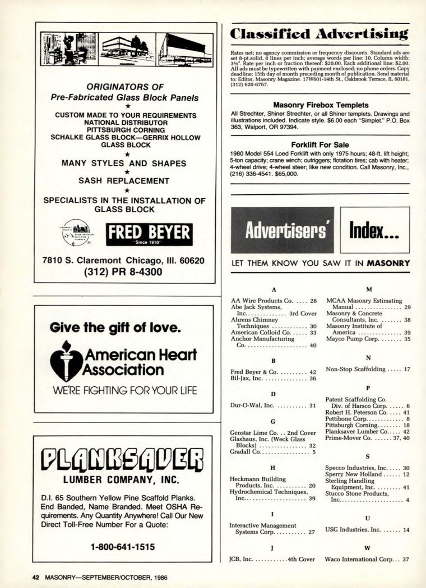 Masonry Magazine October 1986 Page. 44