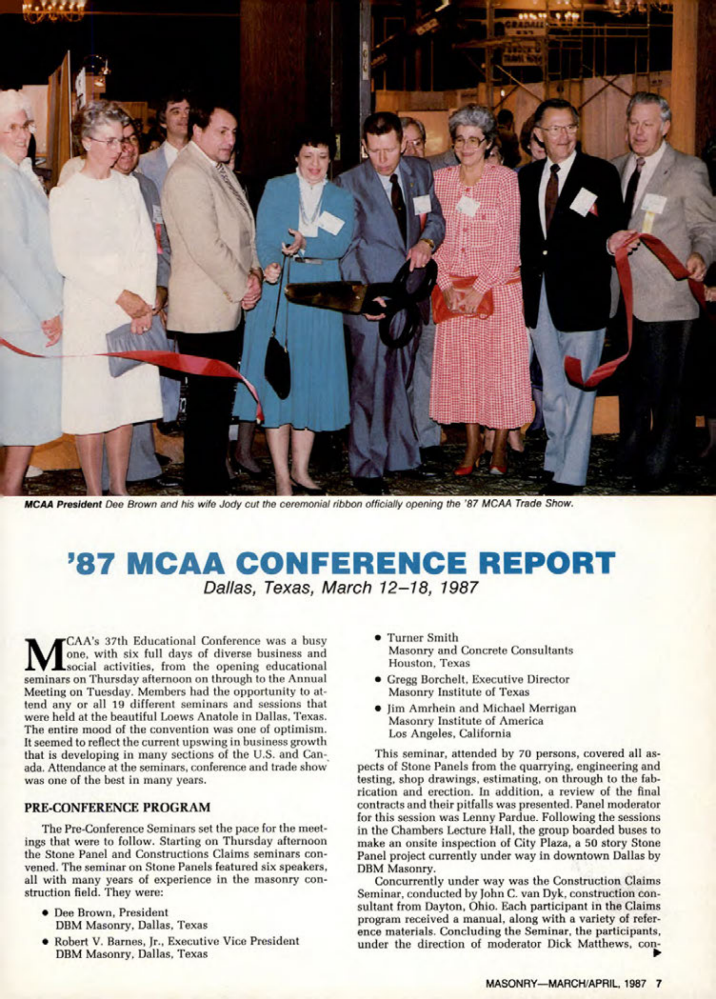 Masonry Magazine April 1987 Page. 7
