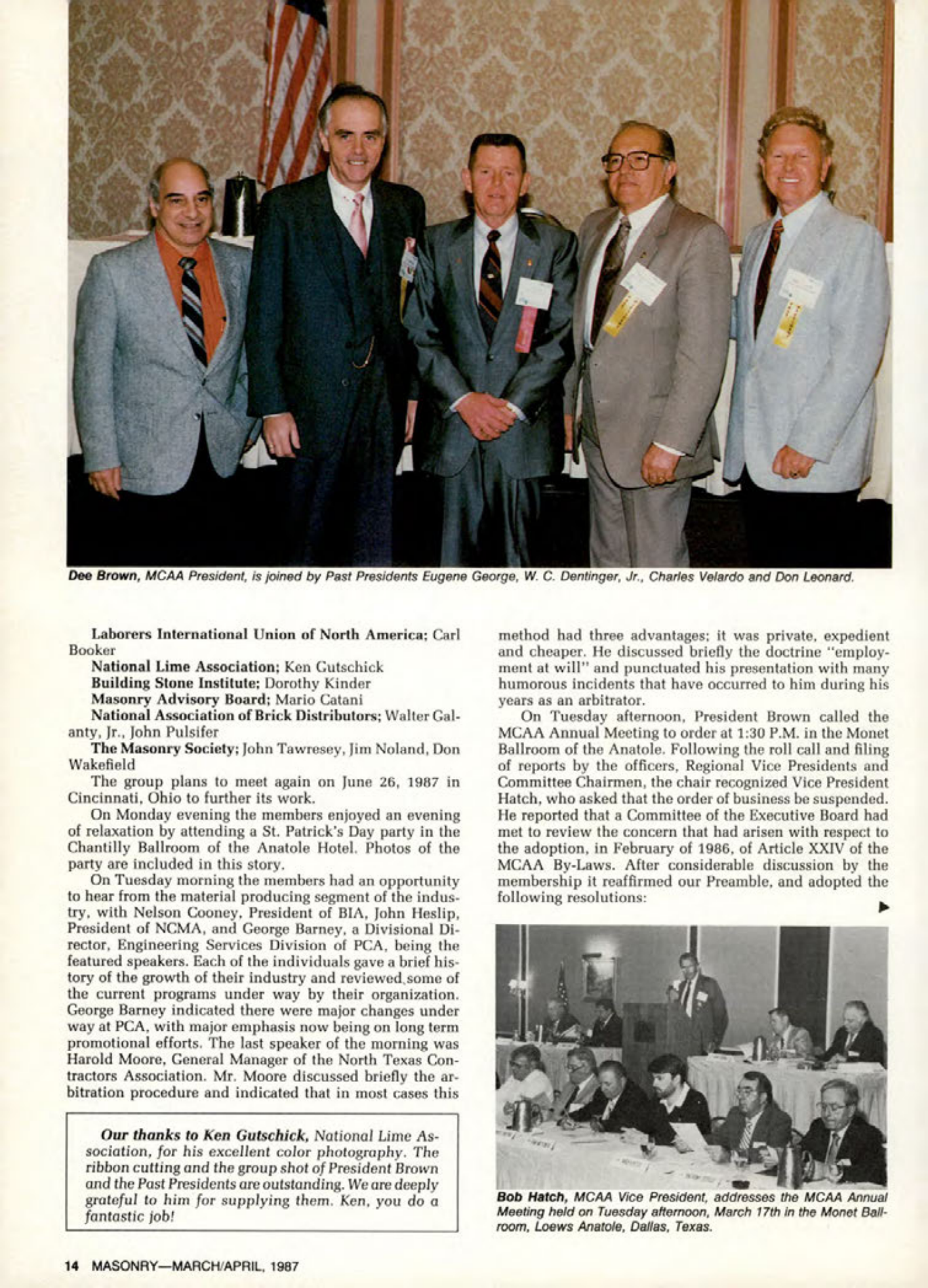 Masonry Magazine April 1987 Page. 14