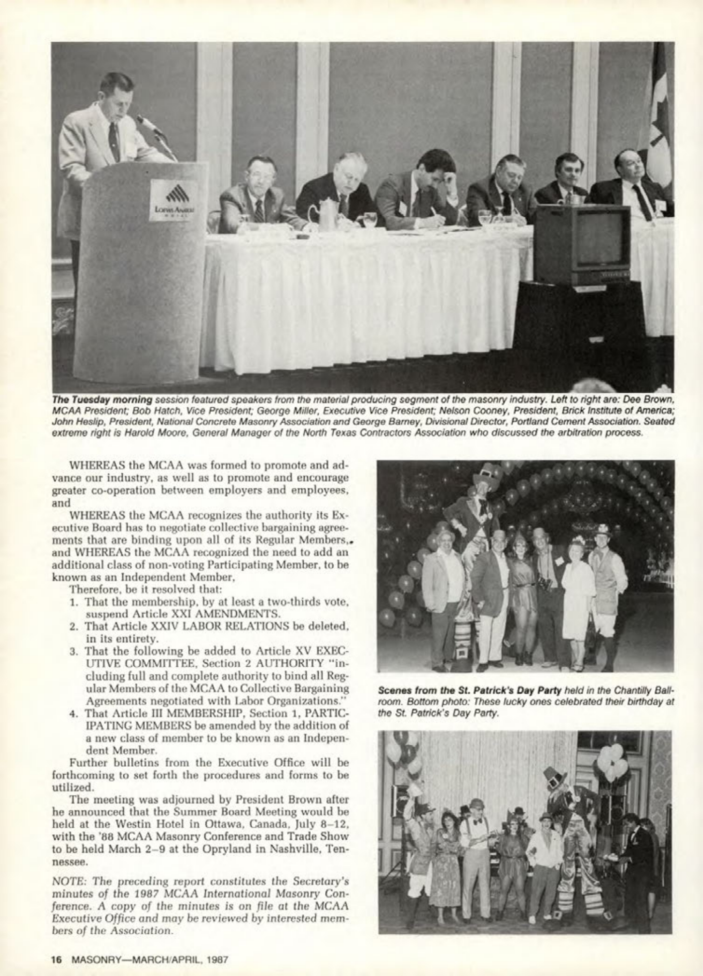 Masonry Magazine April 1987 Page. 16