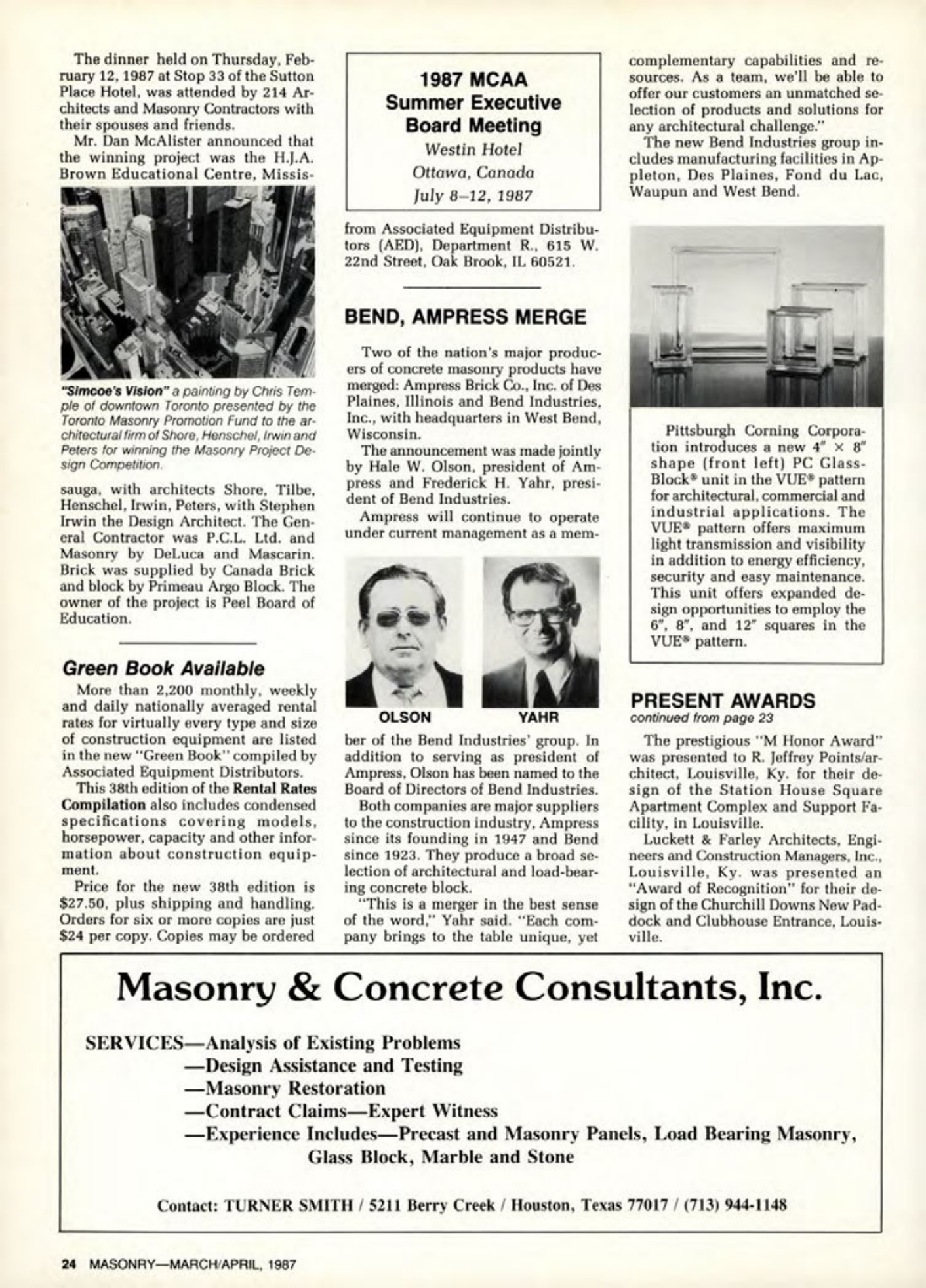 Masonry Magazine April 1987 Page. 24