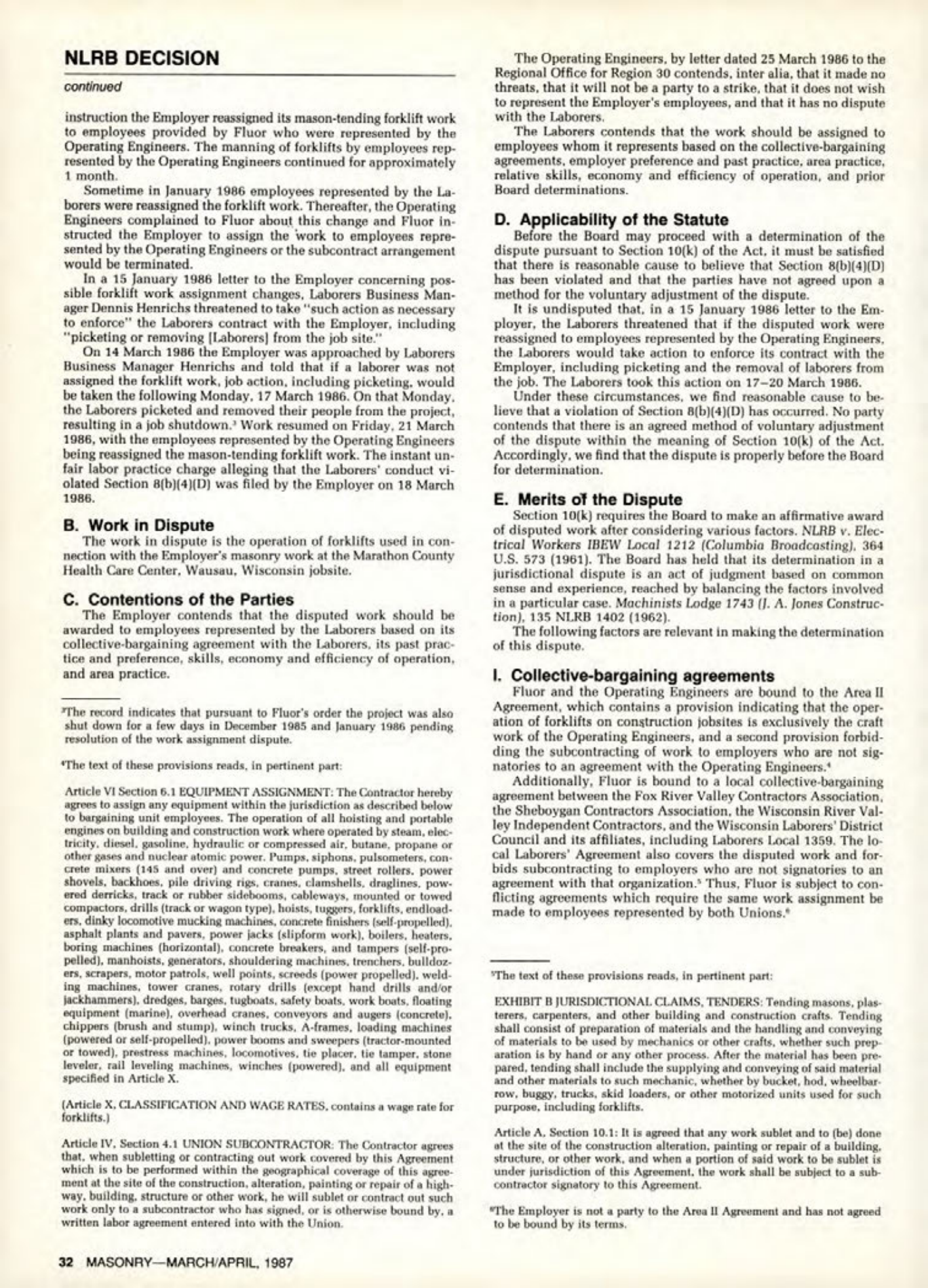 Masonry Magazine April 1987 Page. 32