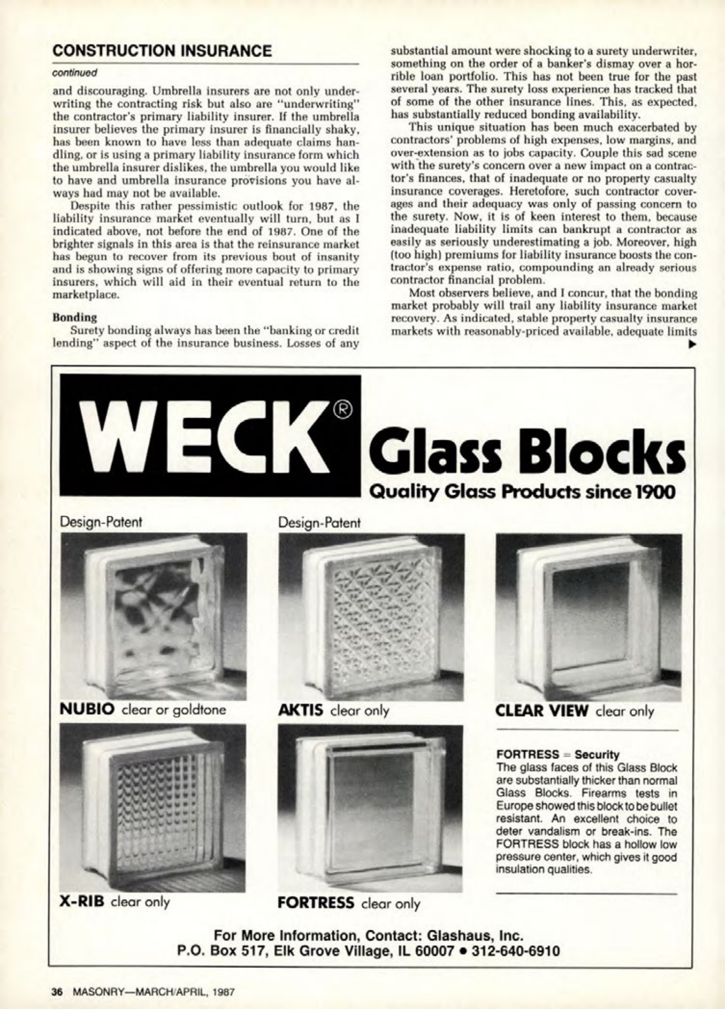 Masonry Magazine April 1987 Page. 36