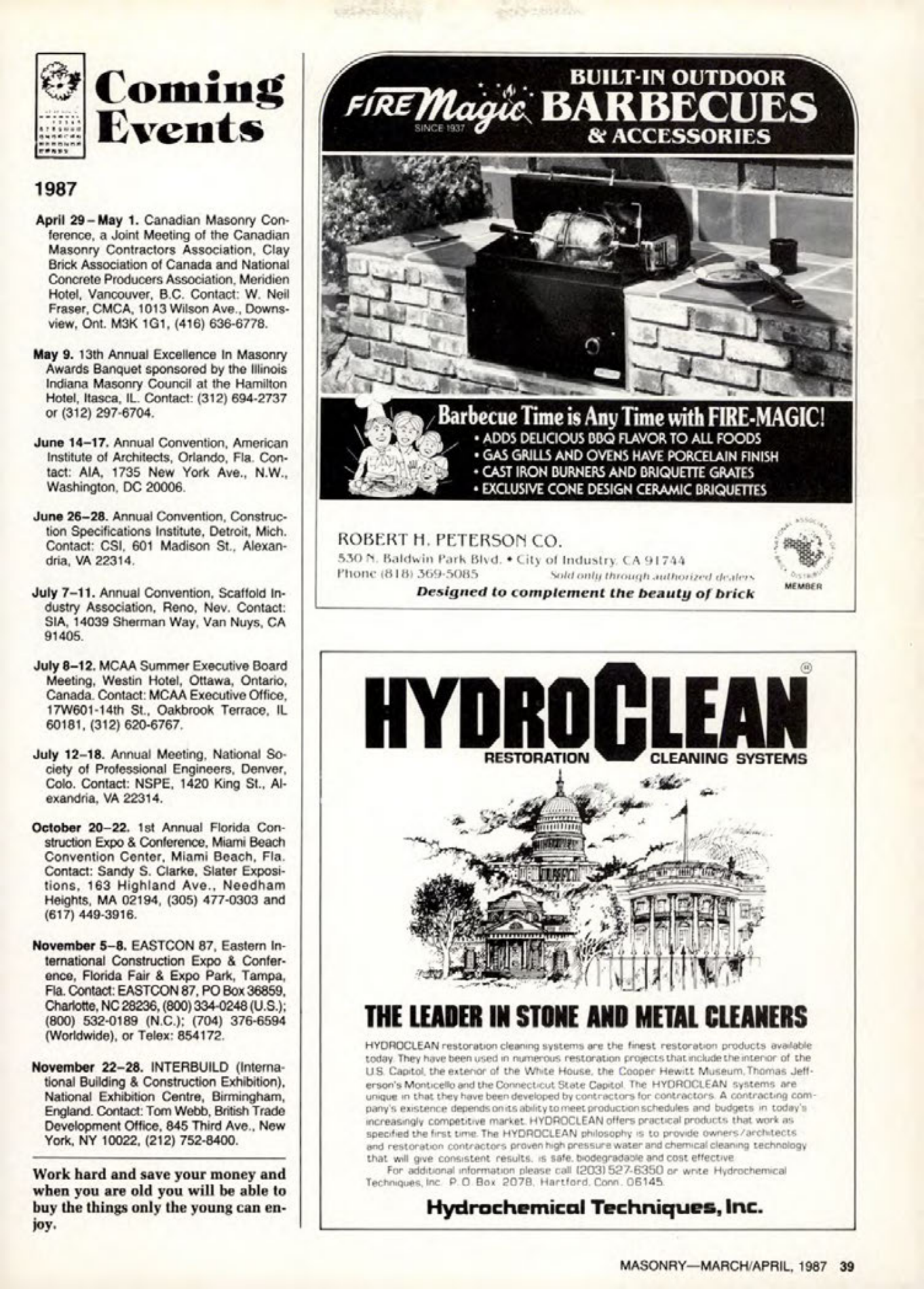 Masonry Magazine April 1987 Page. 39