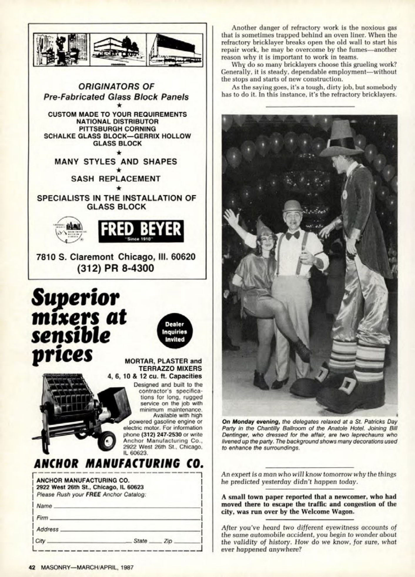 Masonry Magazine April 1987 Page. 42