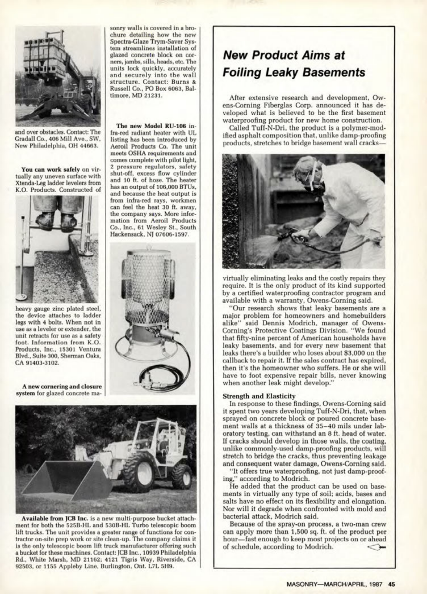 Masonry Magazine April 1987 Page. 45
