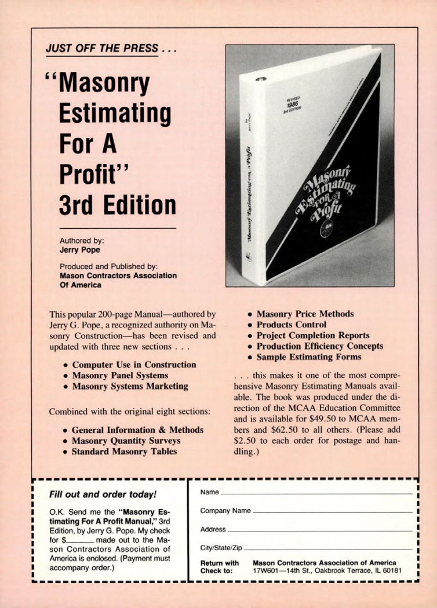 Masonry Magazine August 1987 Page. 40