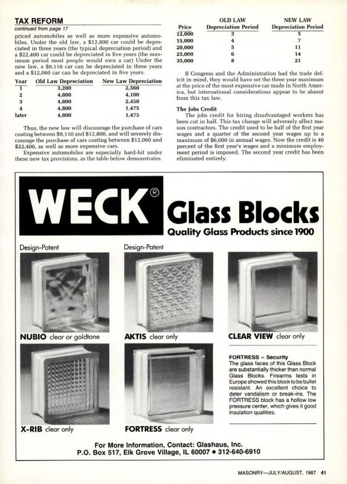 Masonry Magazine August 1987 Page. 41