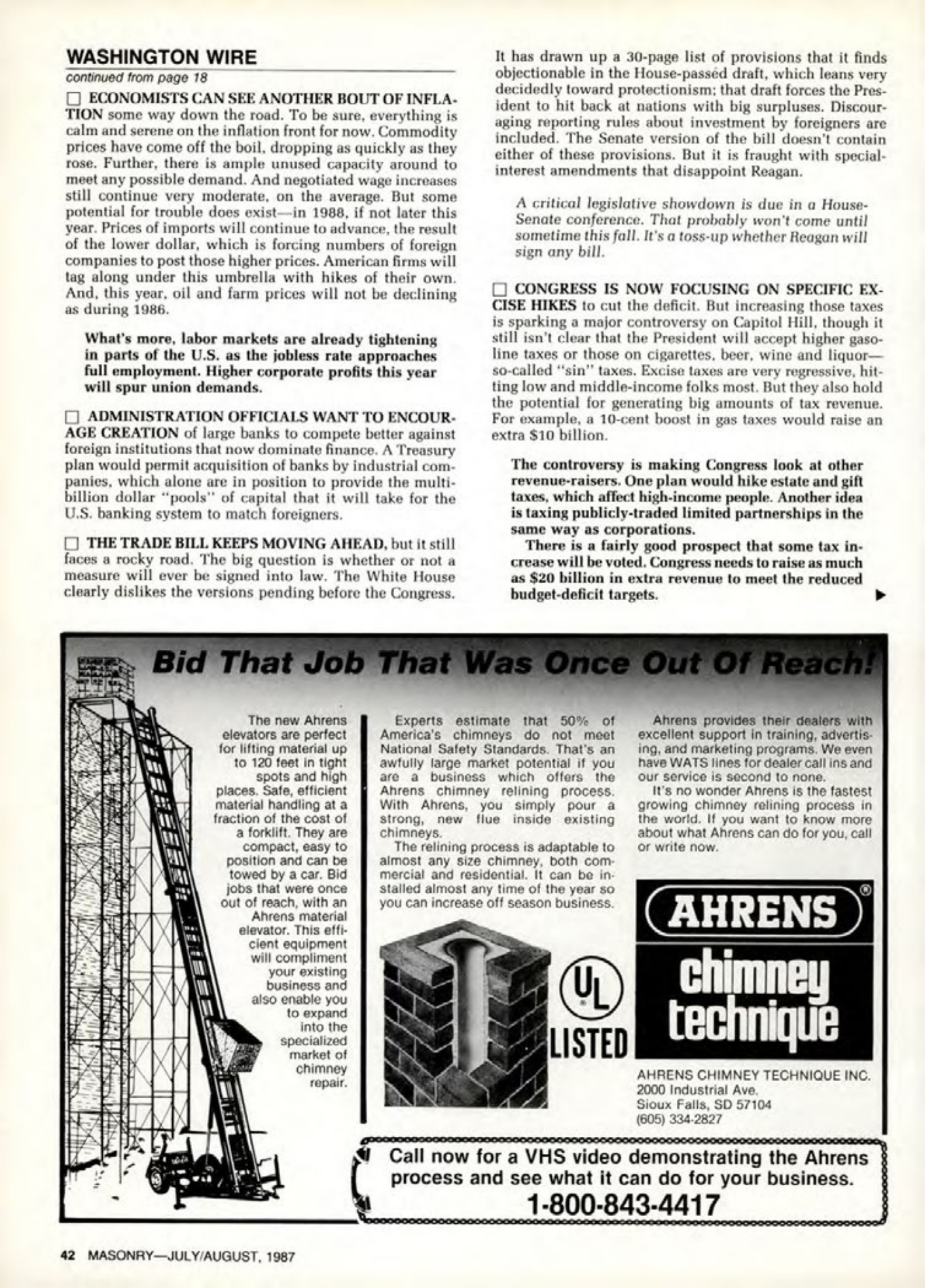 Masonry Magazine August 1987 Page. 42