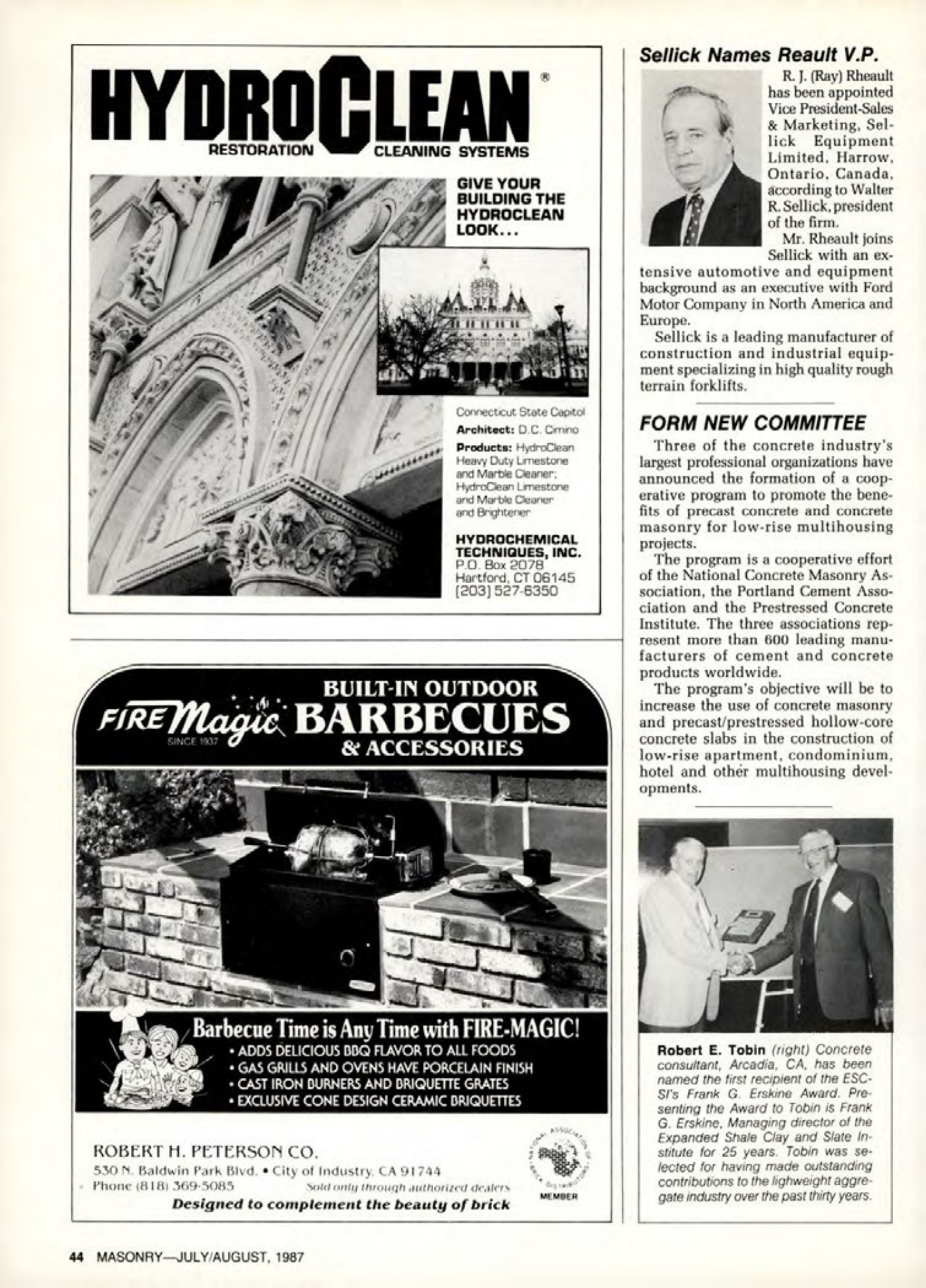 Masonry Magazine August 1987 Page. 44