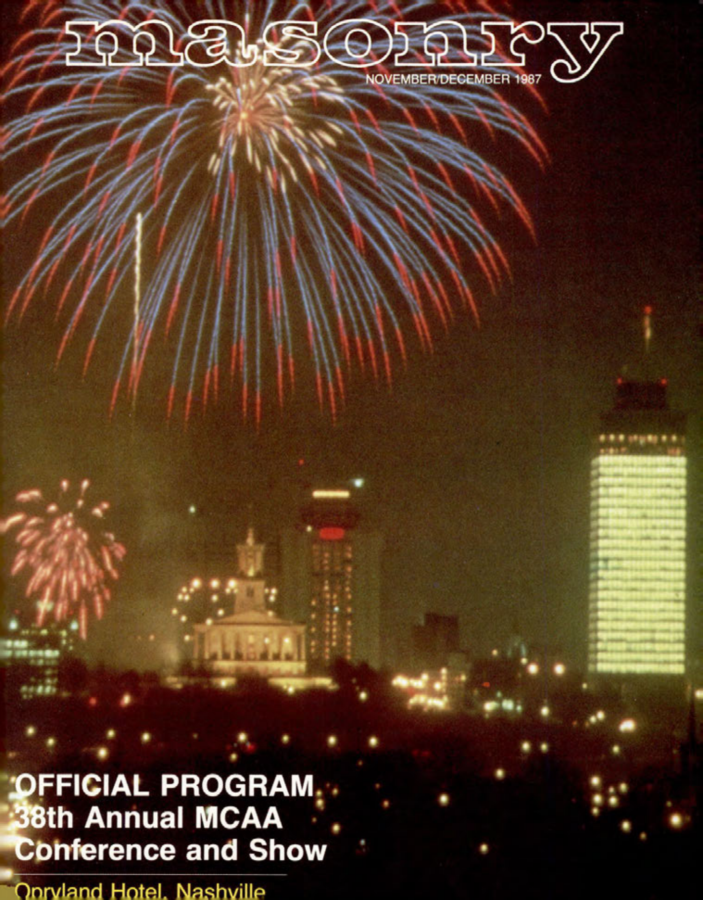 Masonry Magazine December 1987 Page. 1