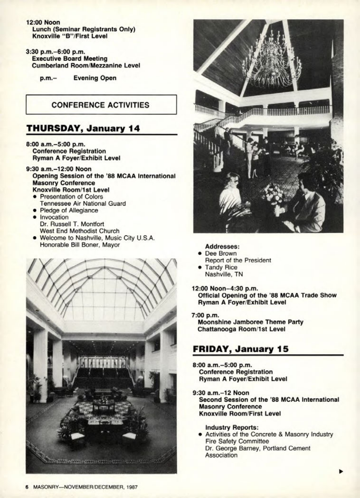 Masonry Magazine December 1987 Page. 6