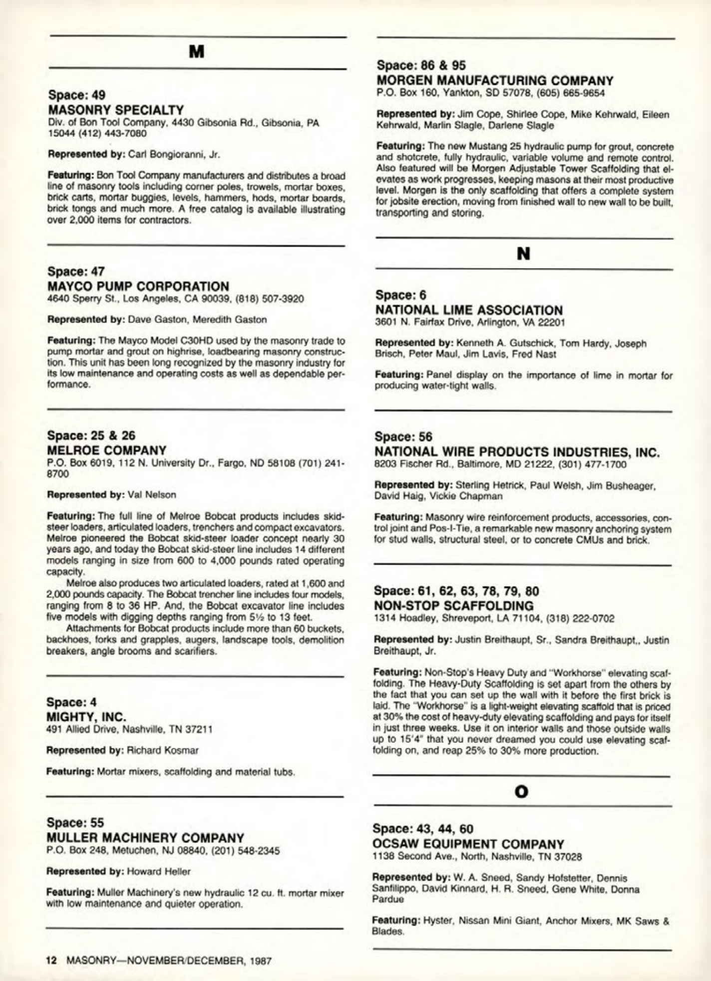 Masonry Magazine December 1987 Page. 12
