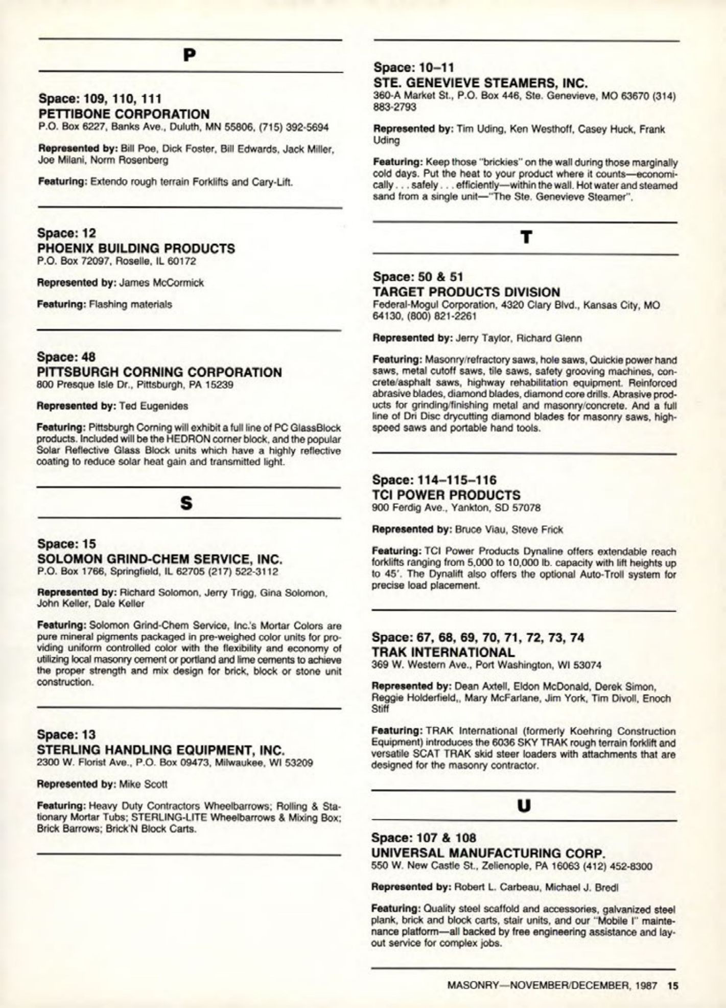 Masonry Magazine December 1987 Page. 15