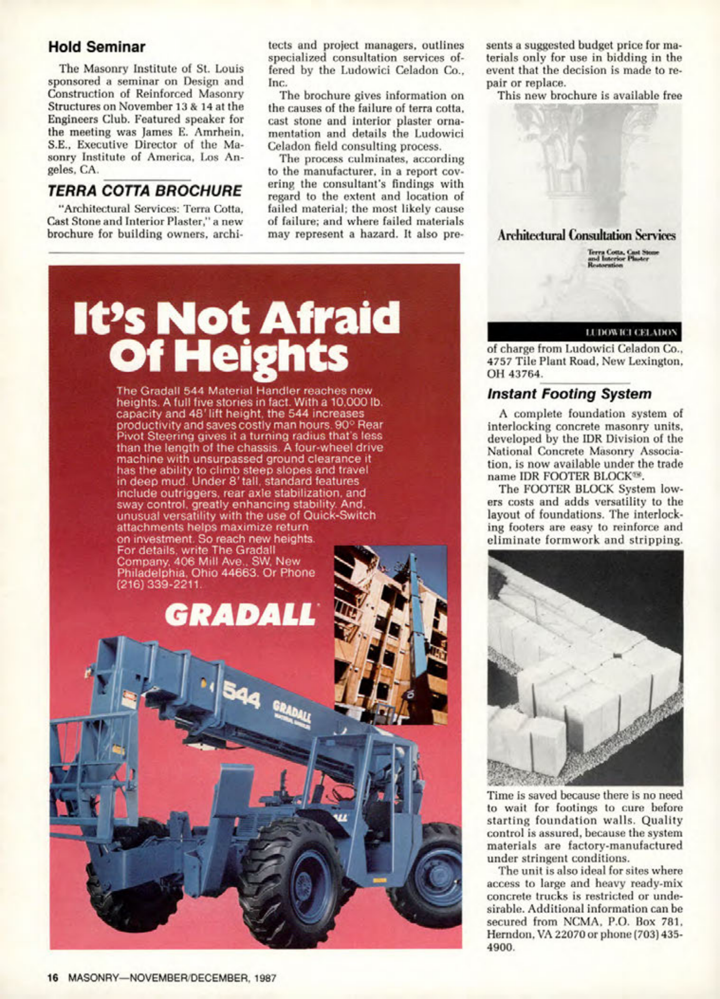 Masonry Magazine December 1987 Page. 16