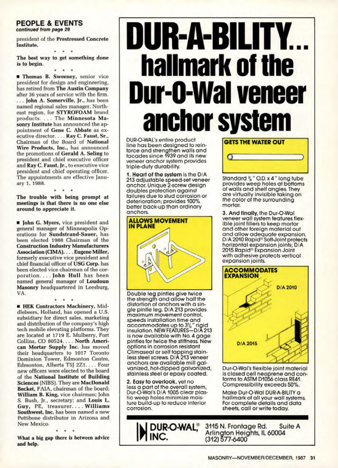 Masonry Magazine December 1987 Page. 31
