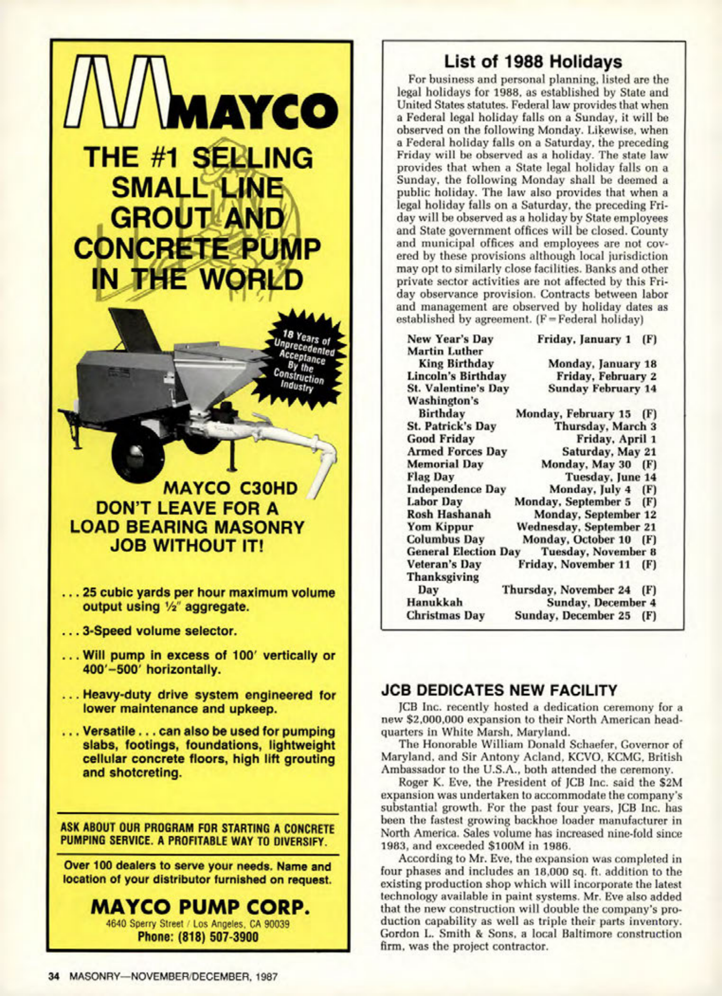 Masonry Magazine December 1987 Page. 34