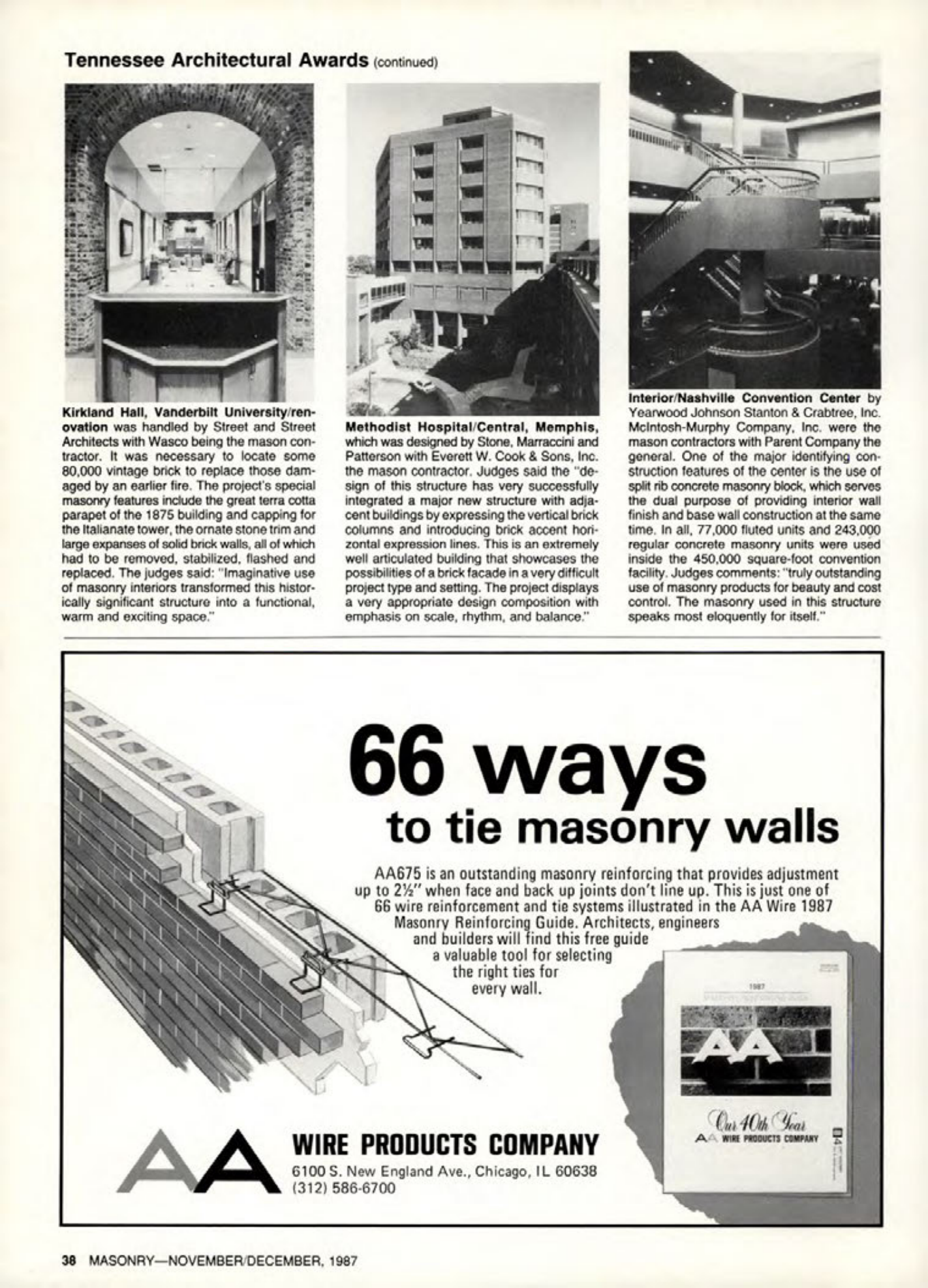 Masonry Magazine December 1987 Page. 38