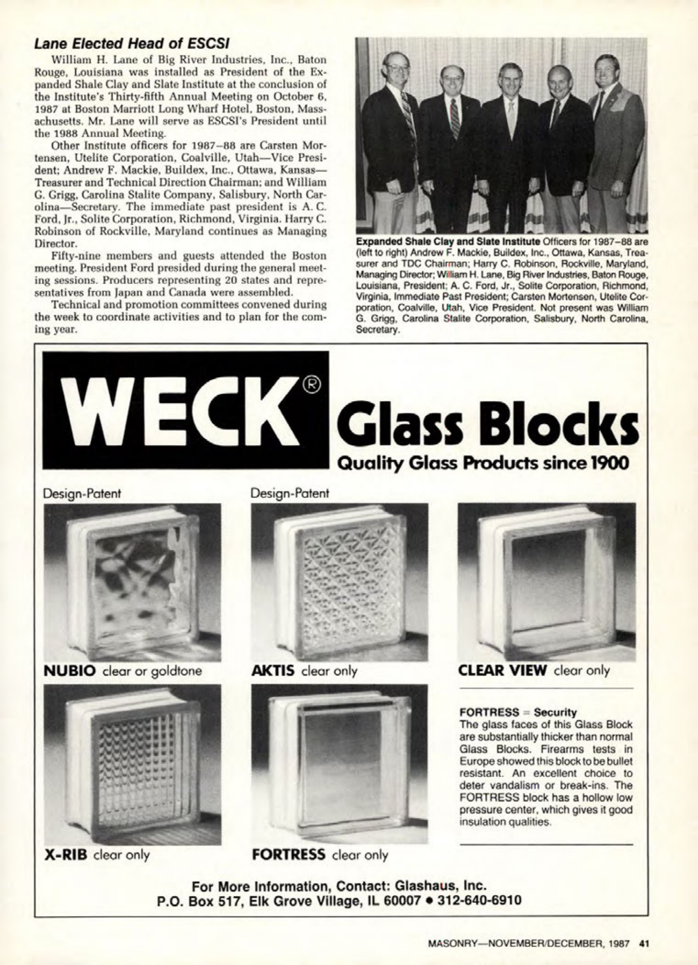 Masonry Magazine December 1987 Page. 41