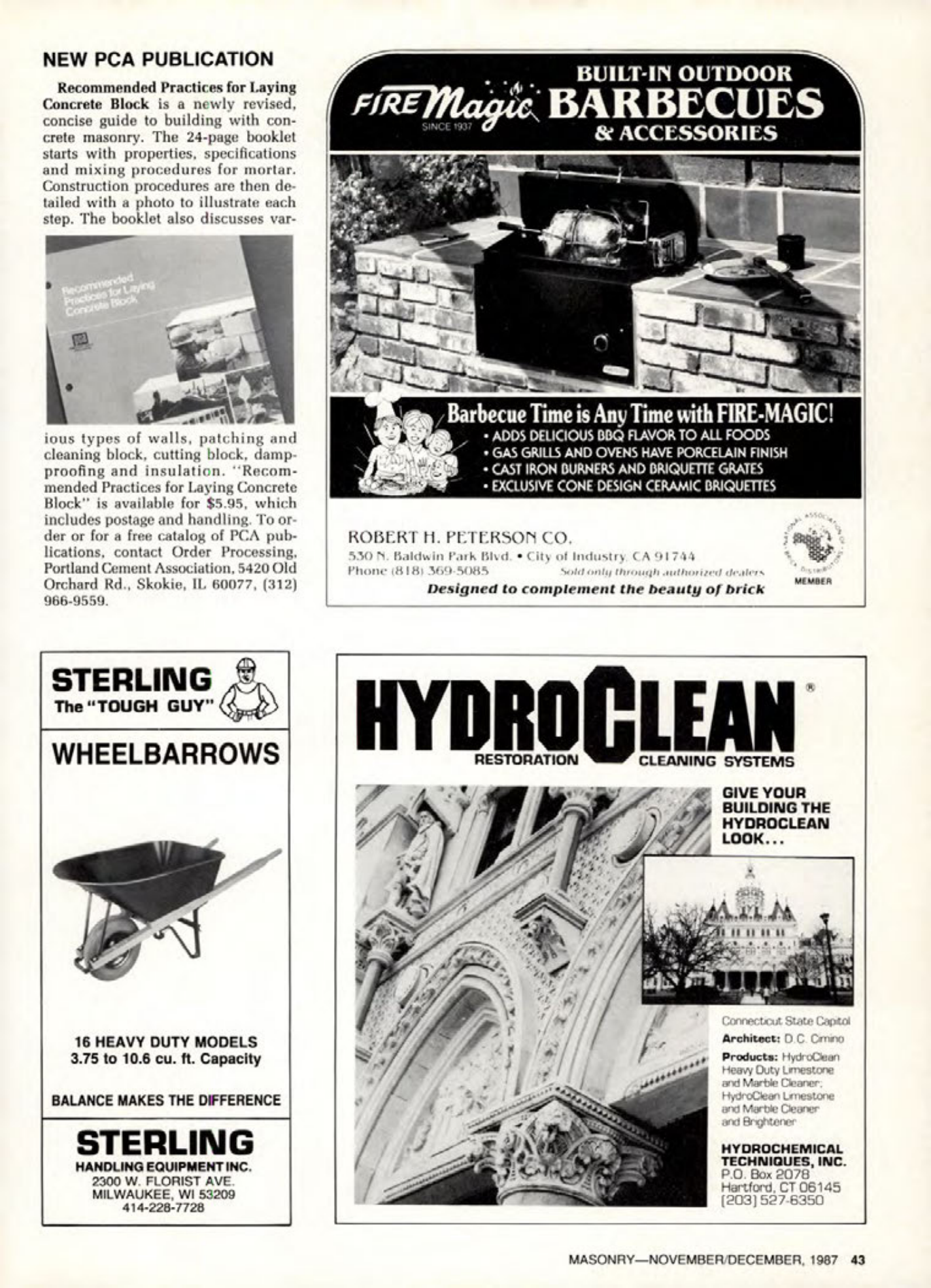 Masonry Magazine December 1987 Page. 43