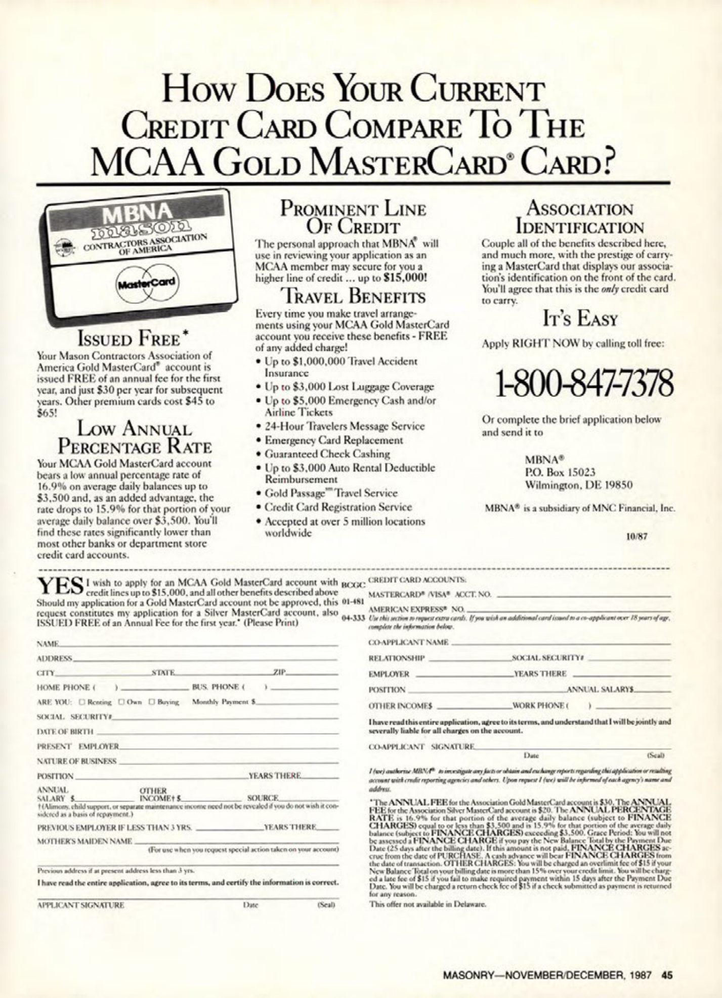 Masonry Magazine December 1987 Page. 45