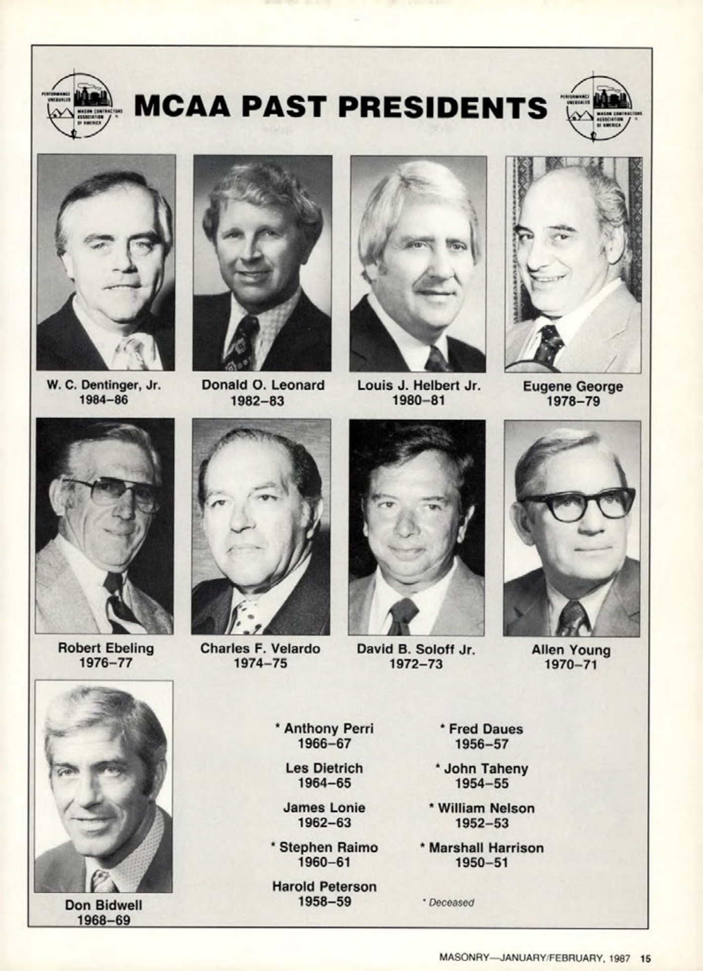 Masonry Magazine February 1987 Page. 15