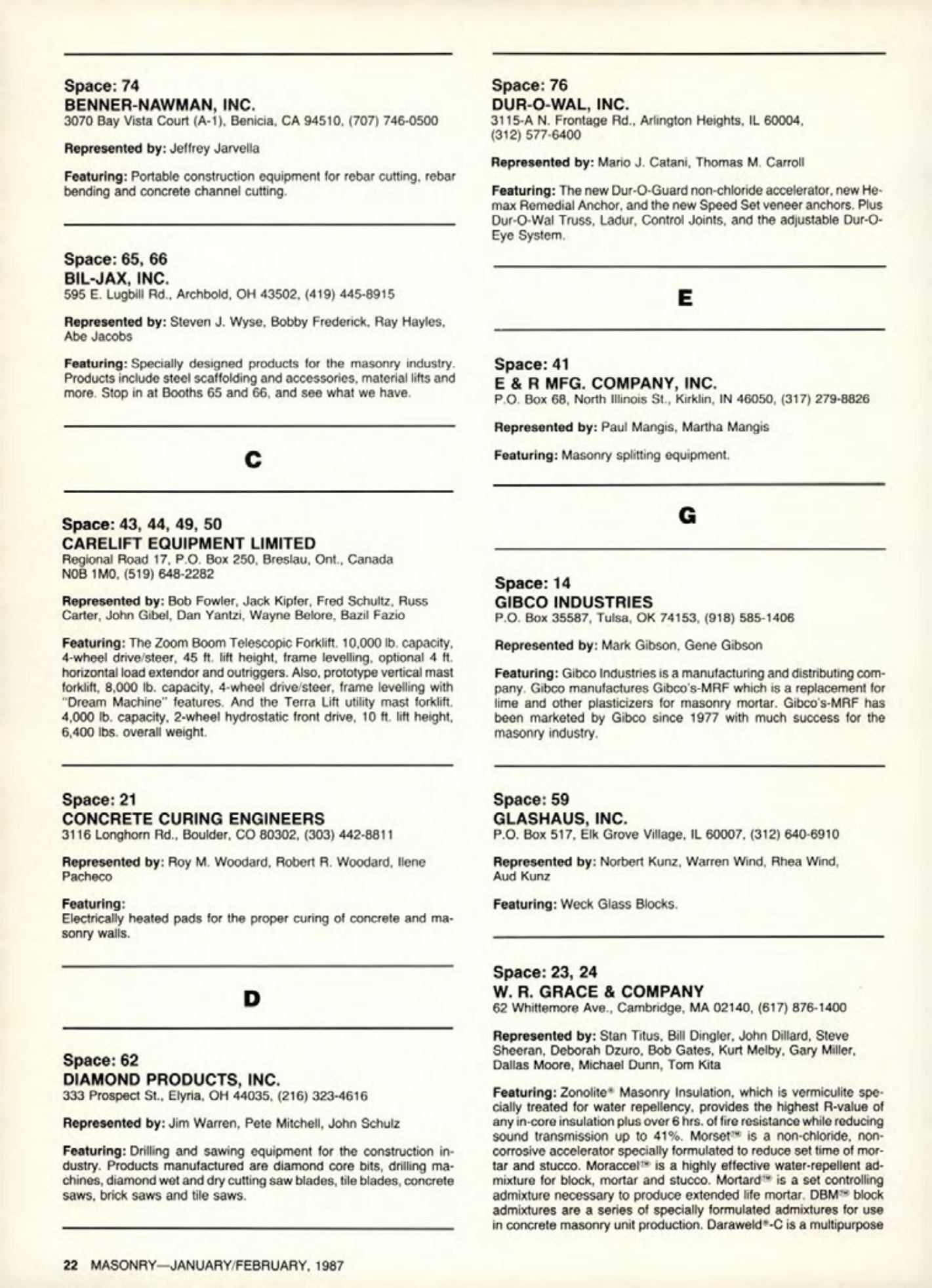Masonry Magazine February 1987 Page. 22