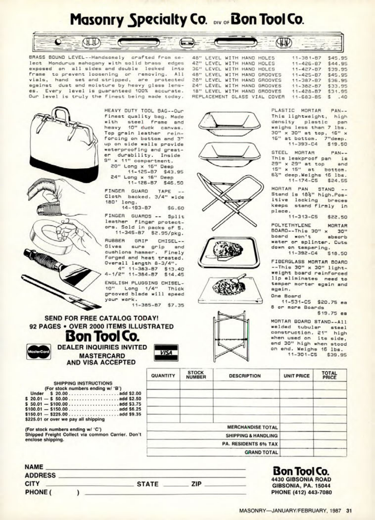Masonry Magazine February 1987 Page. 31